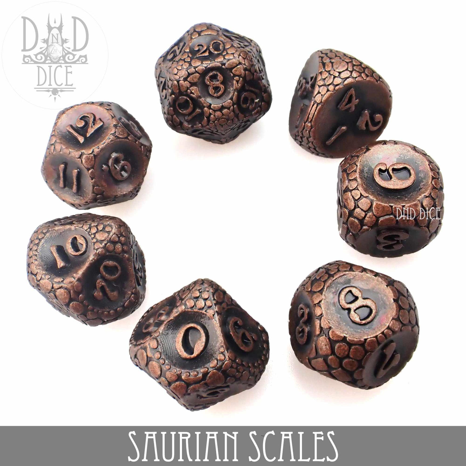 Saurian Scales Metal Dice Set - Premium Dice Sets & Games from DND DICE - Just $25! Shop now at Game Crave Tournament Store