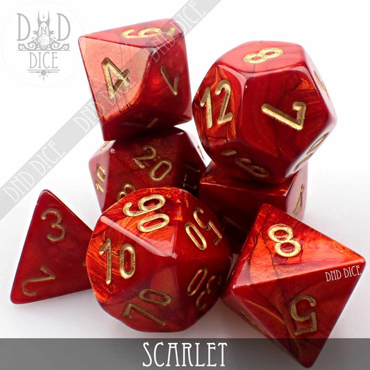 Scarab Scarlet Dice Set - Premium Dice Sets & Games from DND DICE - Just $12! Shop now at Game Crave Tournament Store