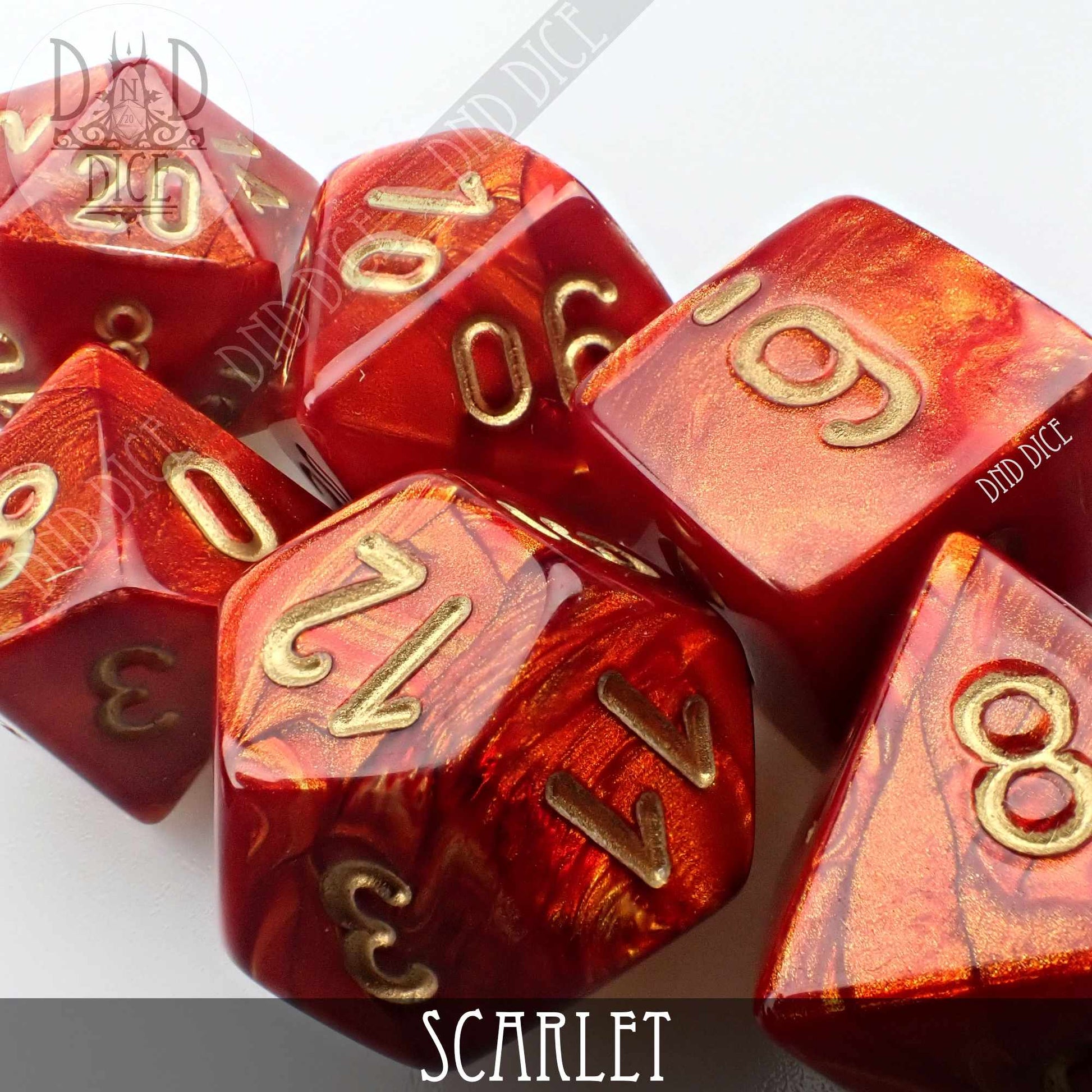 Scarab Scarlet Dice Set - Premium Dice Sets & Games from DND DICE - Just $12! Shop now at Game Crave Tournament Store