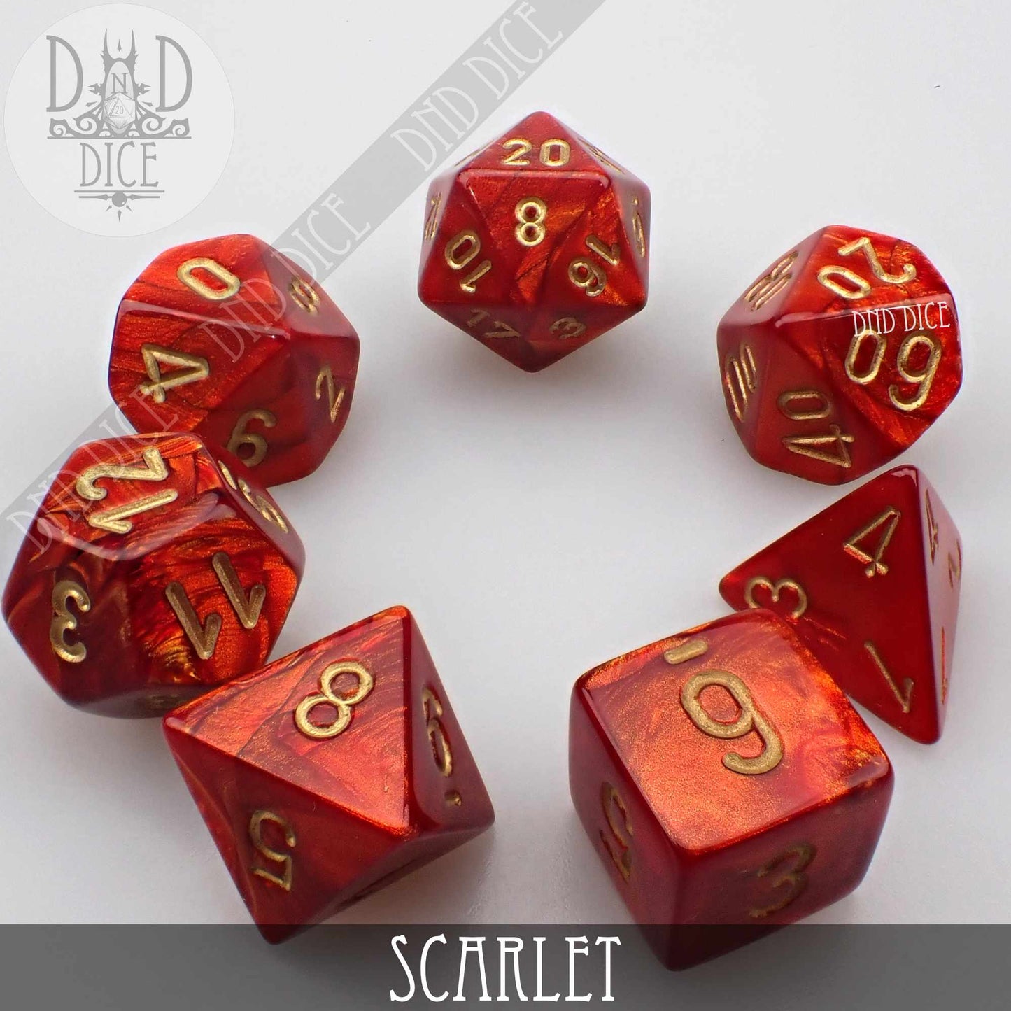 Scarab Scarlet Dice Set - Premium Dice Sets & Games from DND DICE - Just $12! Shop now at Game Crave Tournament Store