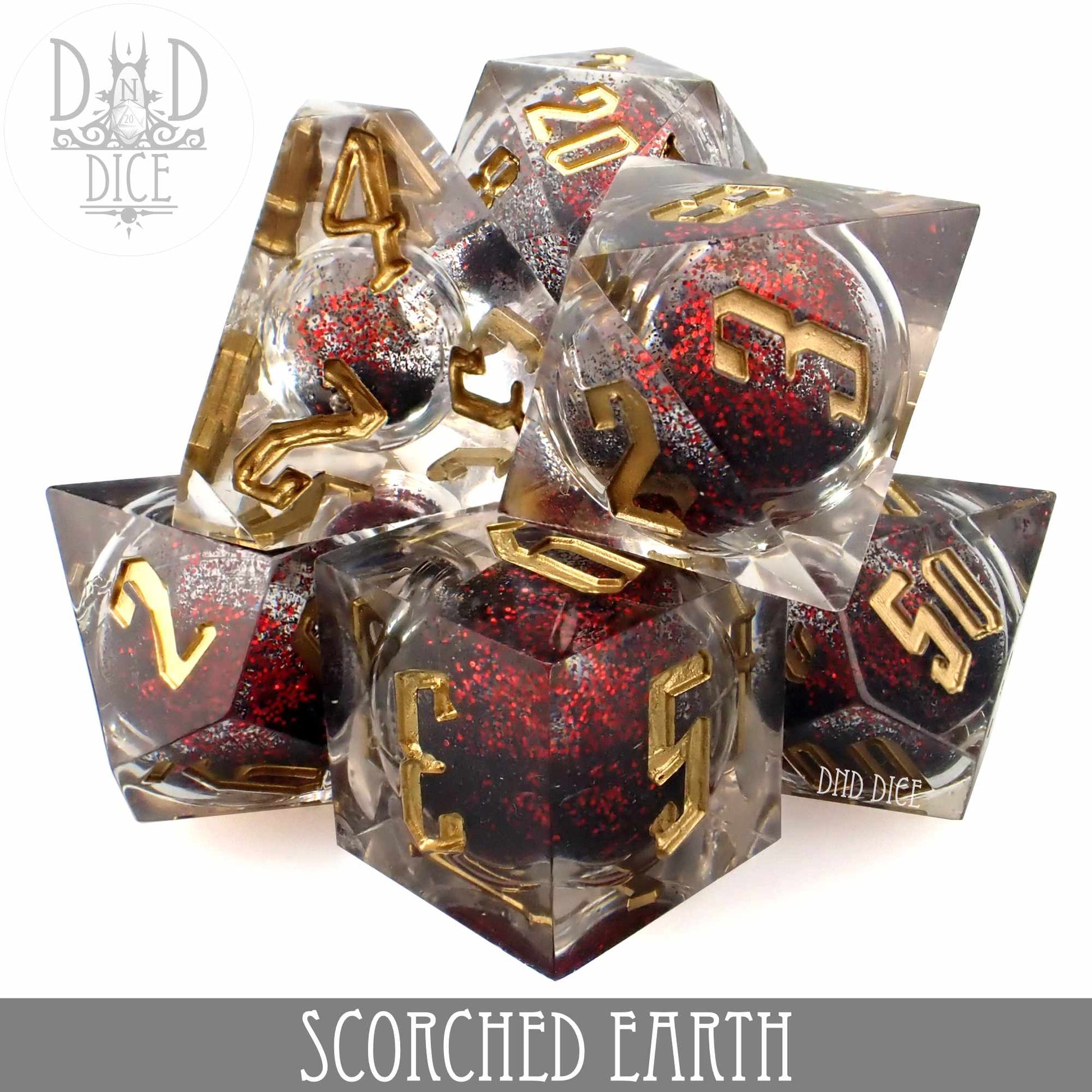 Scorched Earth Liquid Core Dice Set - Premium Dice Sets & Games from DND DICE - Just $40! Shop now at Game Crave Tournament Store