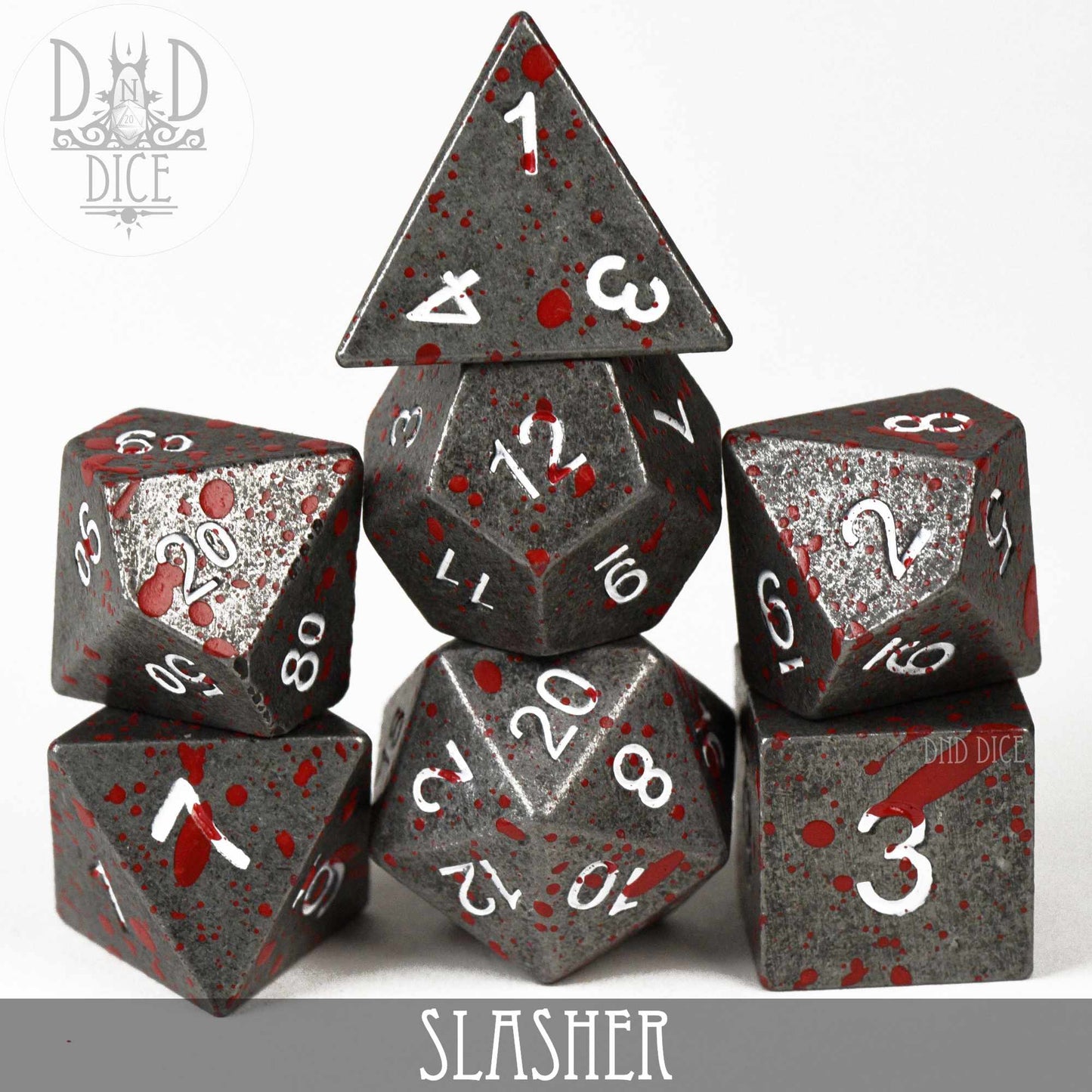 Slasher Metal Dice Set - Premium Dice Sets & Games from DND DICE - Just $26! Shop now at Game Crave Tournament Store