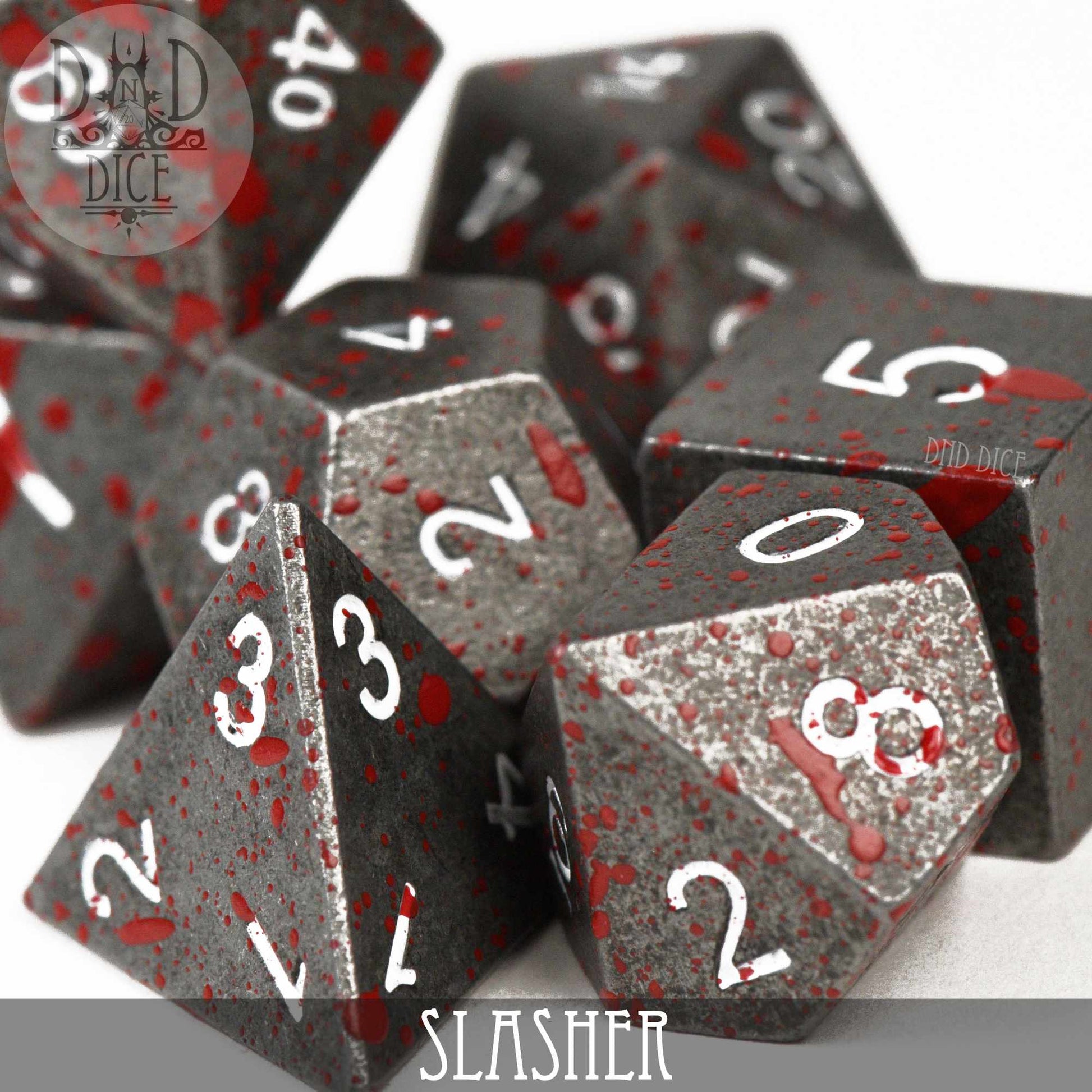 Slasher Metal Dice Set - Premium Dice Sets & Games from DND DICE - Just $26! Shop now at Game Crave Tournament Store