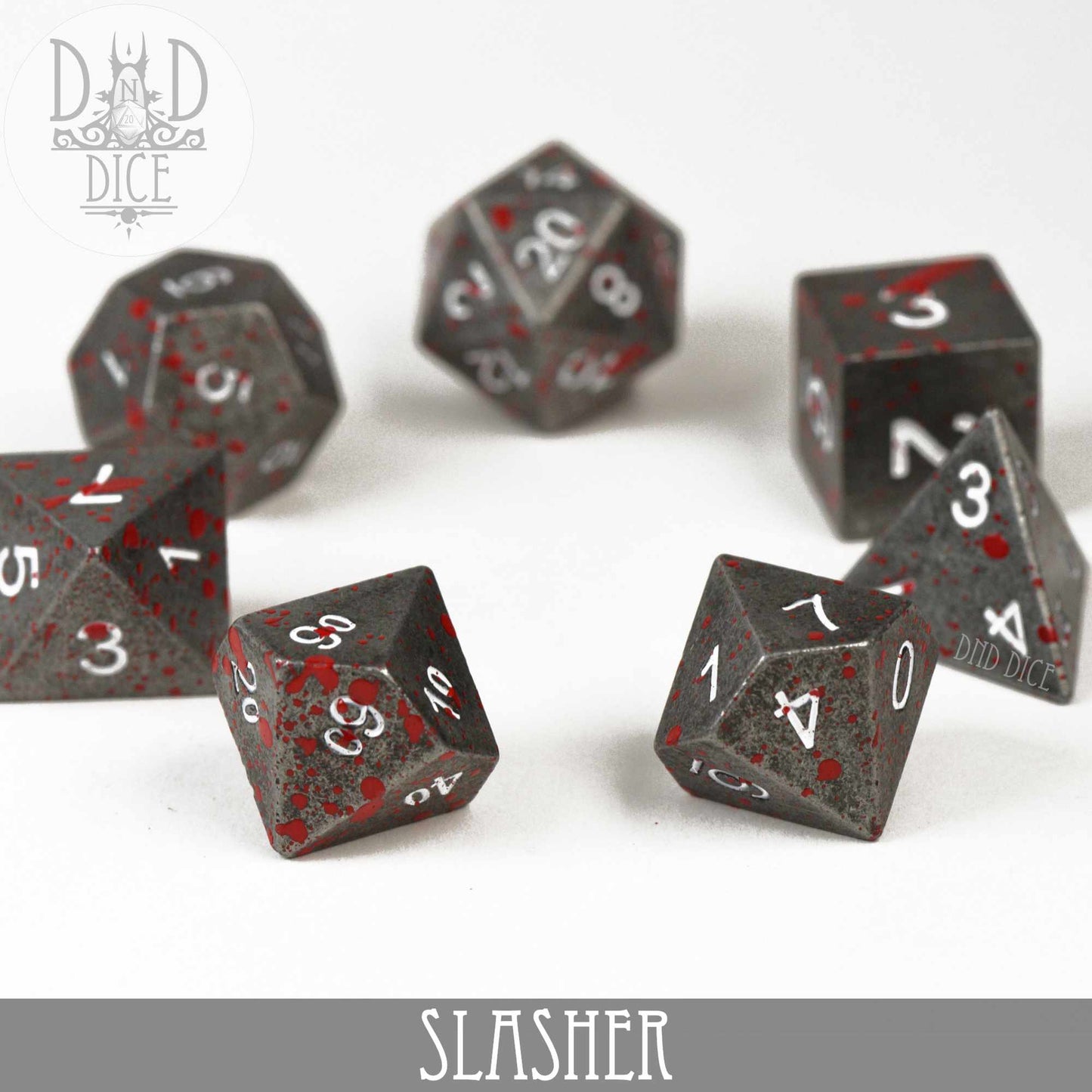 Slasher Metal Dice Set - Premium Dice Sets & Games from DND DICE - Just $26! Shop now at Game Crave Tournament Store