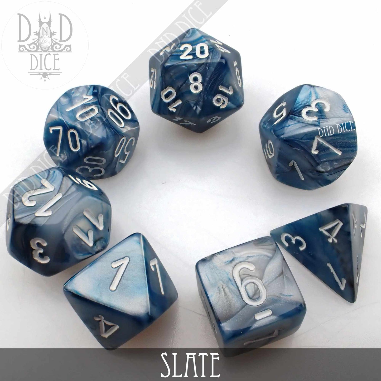 Lustrous Slate Dice Set - Premium Dice Sets & Games from DND DICE - Just $10! Shop now at Game Crave Tournament Store