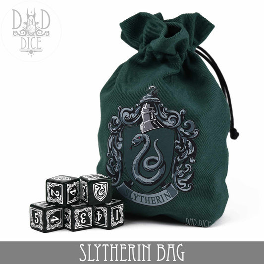 Harry Potter - Slytherin Dice Bag & 5D6 - Premium Dice Sets & Games from DND DICE - Just $30! Shop now at Game Crave Tournament Store