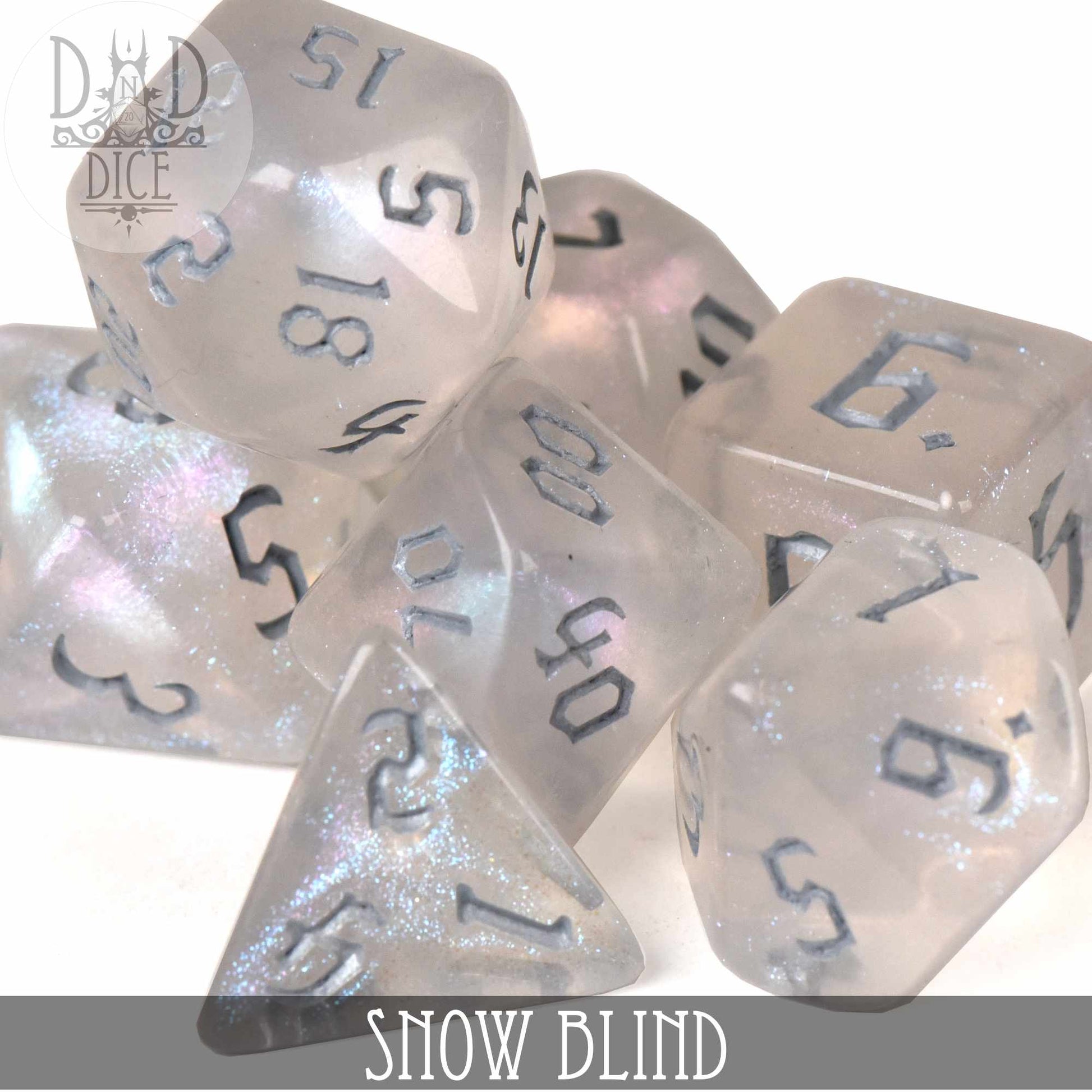 Snow Blind Dice Set - Premium Dice Sets & Games from DND DICE - Just $8! Shop now at Game Crave Tournament Store