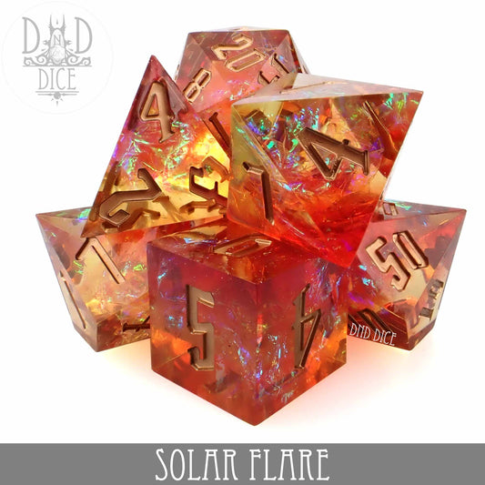 Solar Flare Handmade Dice Set - Premium Dice Sets & Games from DND DICE - Just $35! Shop now at Game Crave Tournament Store