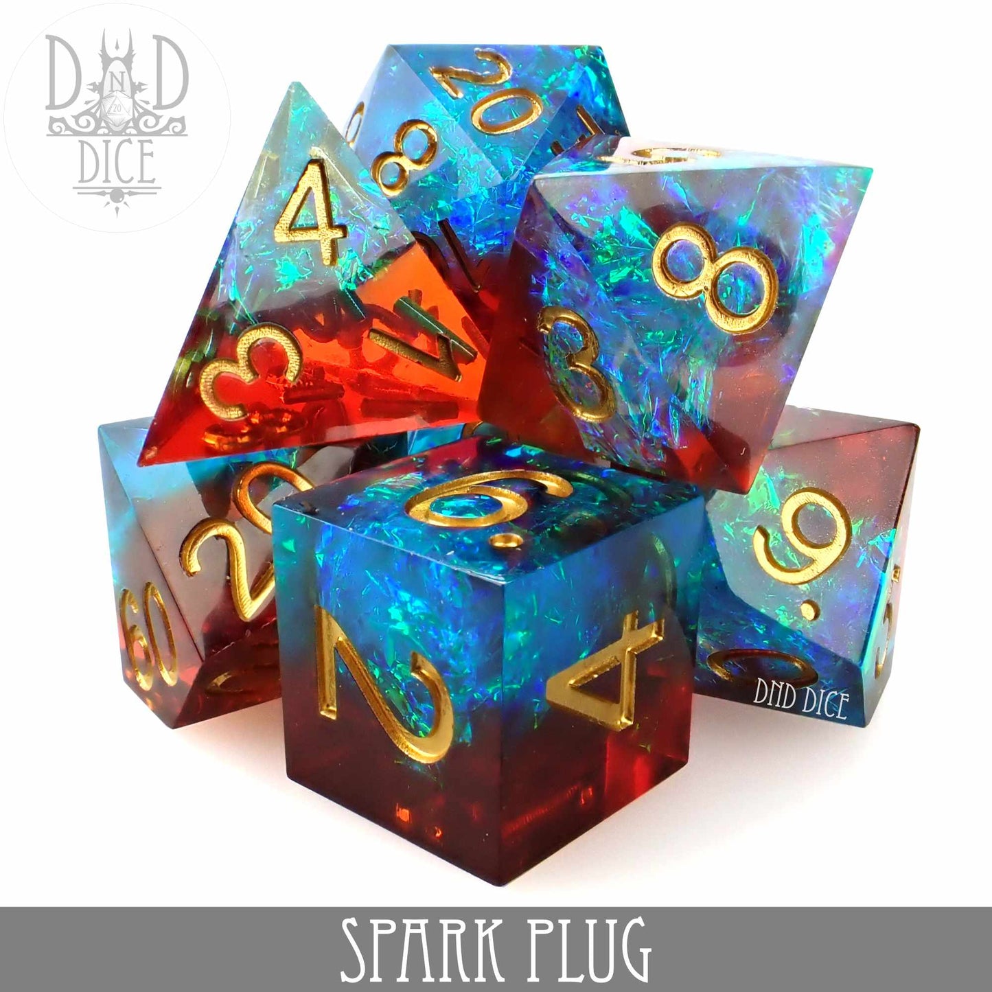 Spark Plug Handmade Dice Set - Premium Dice Sets & Games from DND DICE - Just $35! Shop now at Game Crave Tournament Store