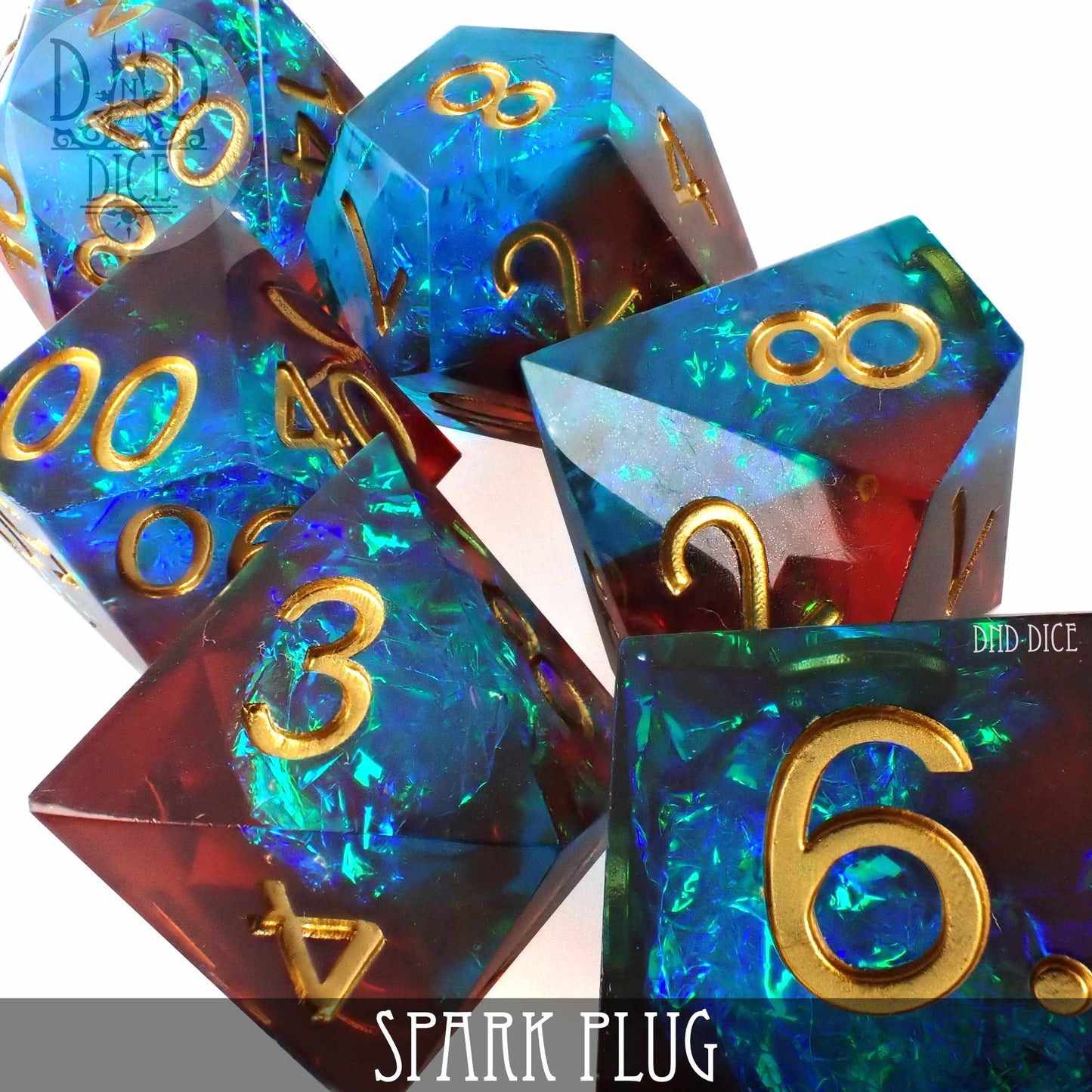 Spark Plug Handmade Dice Set - Premium Dice Sets & Games from DND DICE - Just $35! Shop now at Game Crave Tournament Store