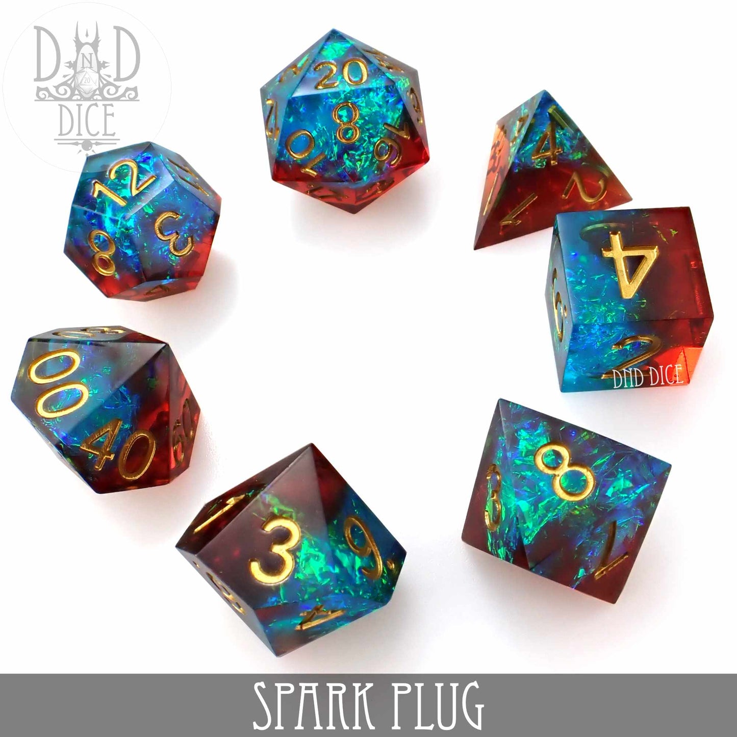 Spark Plug Handmade Dice Set - Premium Dice Sets & Games from DND DICE - Just $35! Shop now at Game Crave Tournament Store