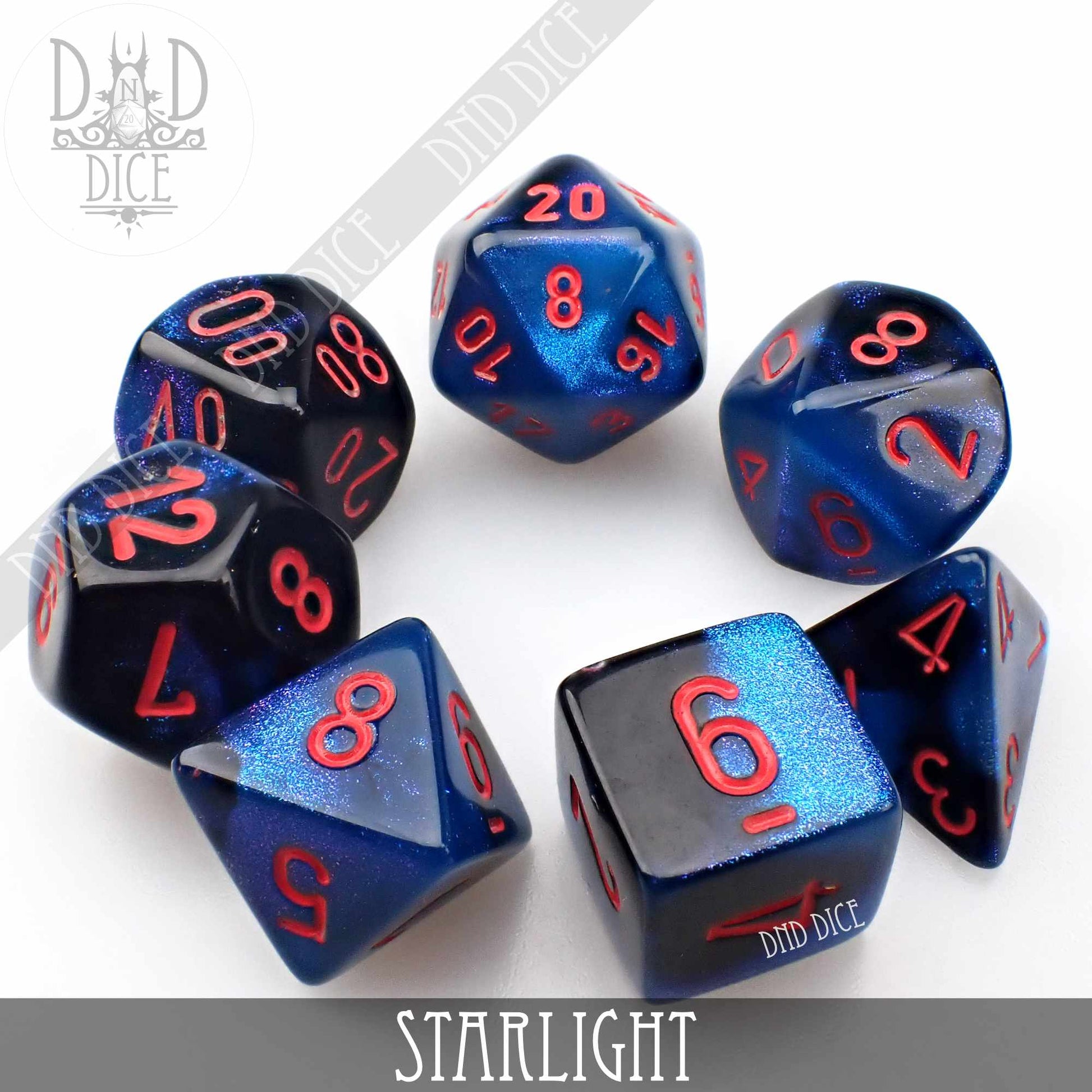 Gemini Starlight Dice Set - Premium Dice Sets & Games from DND DICE - Just $12! Shop now at Game Crave Tournament Store