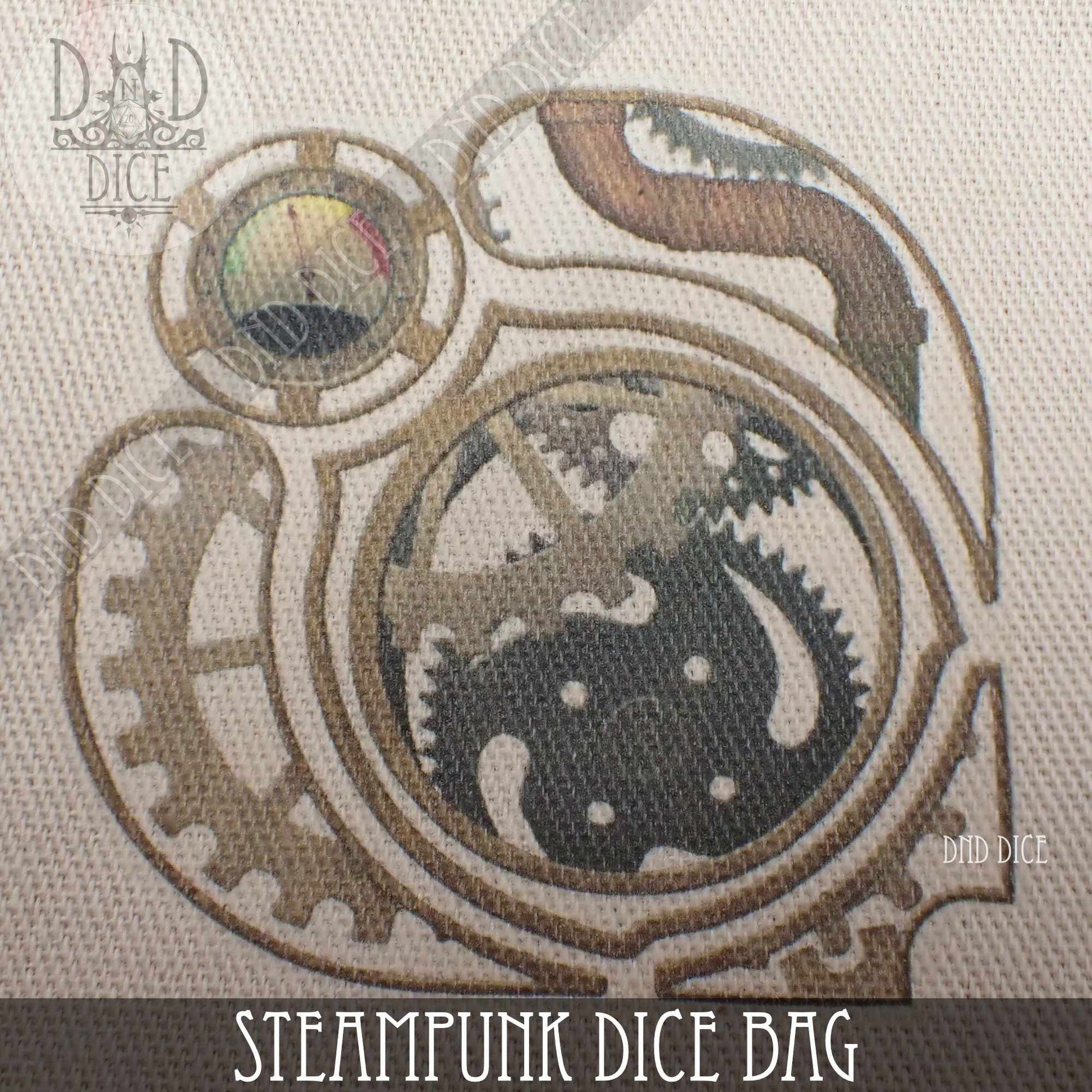 Steampunk Dice Bag - Premium Dice Sets & Games from DND DICE - Just $11! Shop now at Game Crave Tournament Store