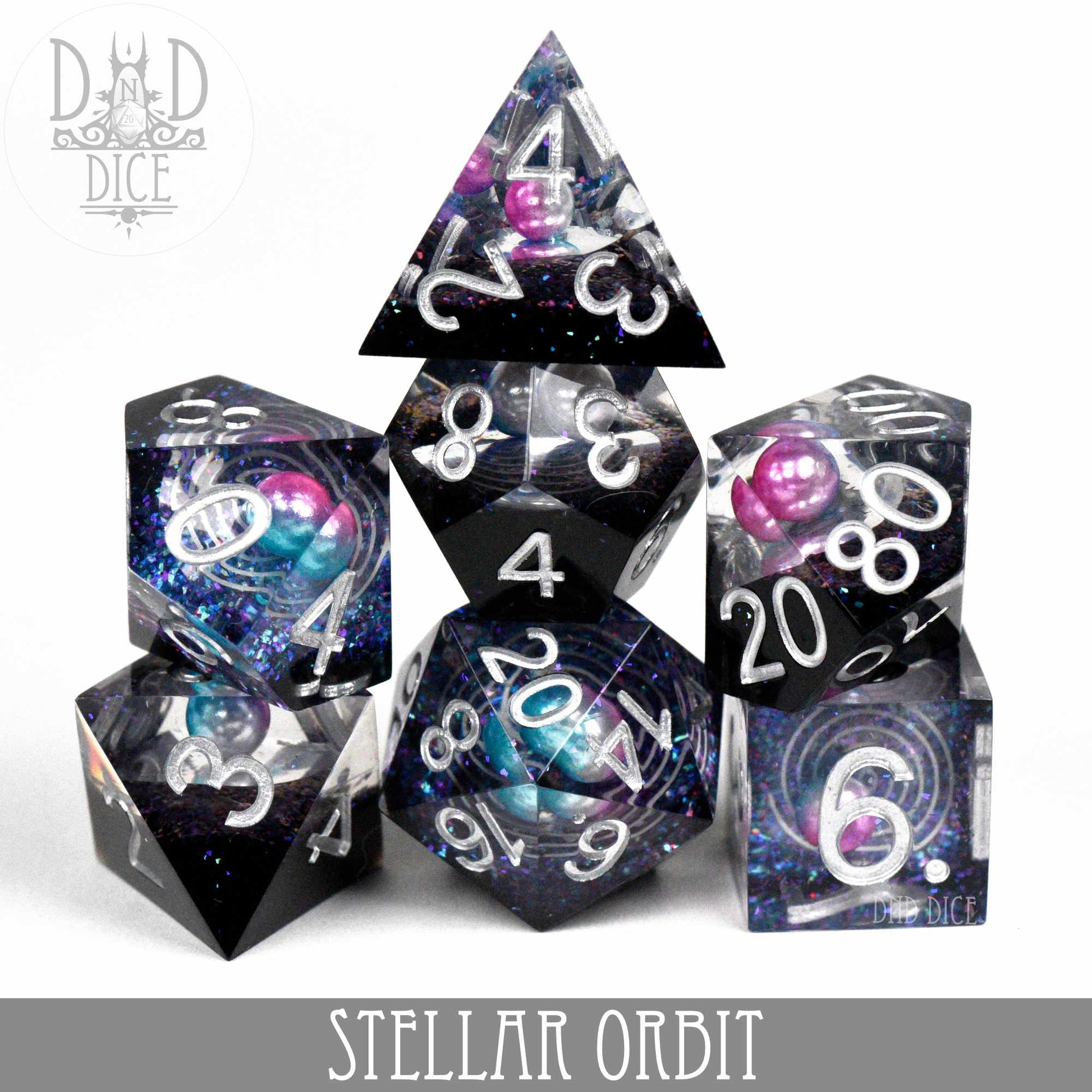 Stellar Orbit Handmade Dice Set - Premium Dice Sets & Games from DND DICE - Just $38! Shop now at Game Crave Tournament Store