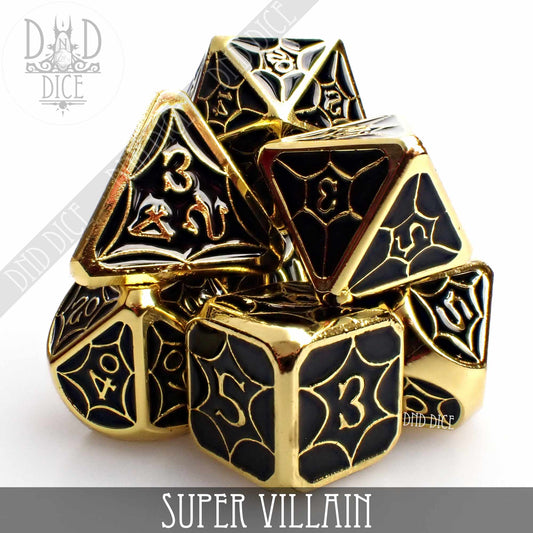 Super Villain Metal Dice Set - Premium Dice Sets & Games from DND DICE - Just $30! Shop now at Game Crave Tournament Store