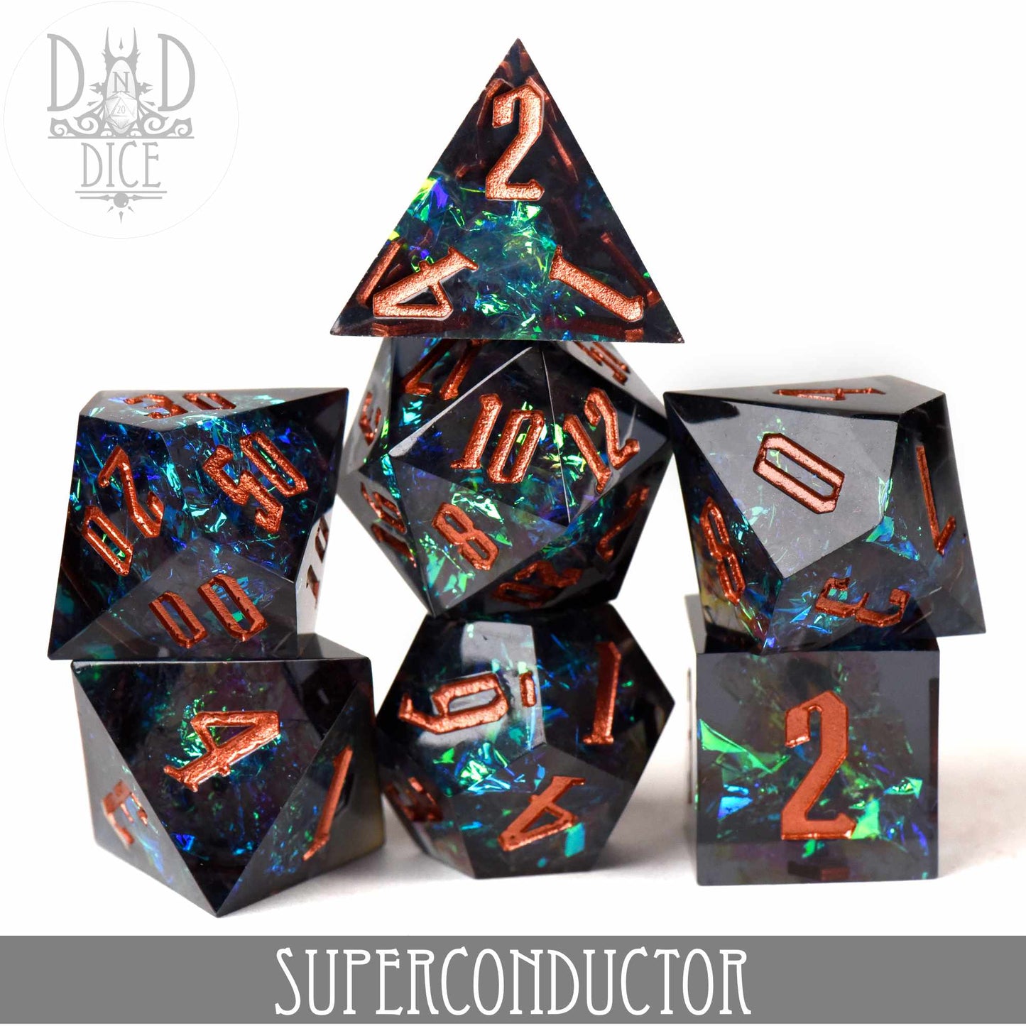 Superconductor Handmade Dice Set - Premium Dice Sets & Games from DND DICE - Just $35! Shop now at Game Crave Tournament Store