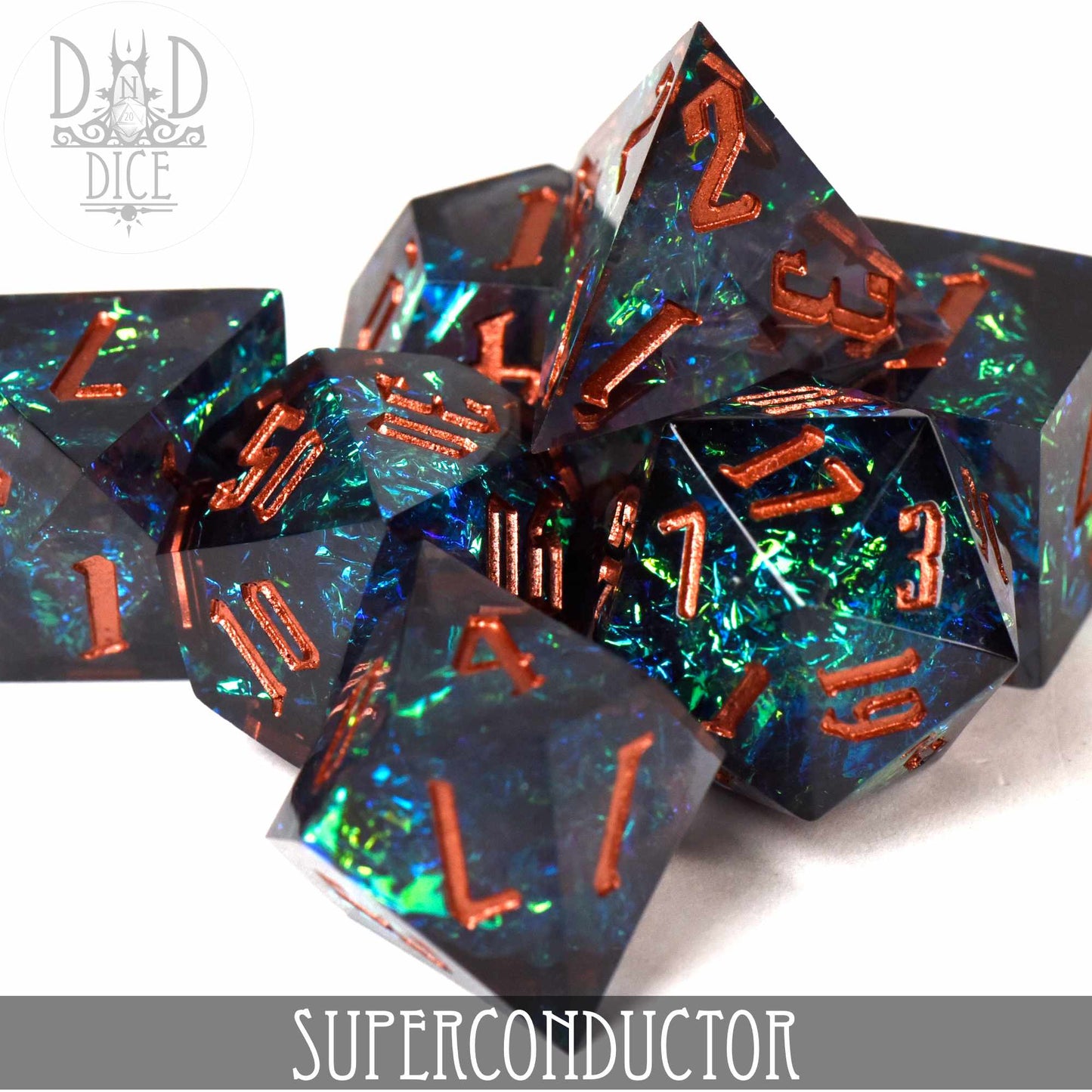 Superconductor Handmade Dice Set - Premium Dice Sets & Games from DND DICE - Just $35! Shop now at Game Crave Tournament Store