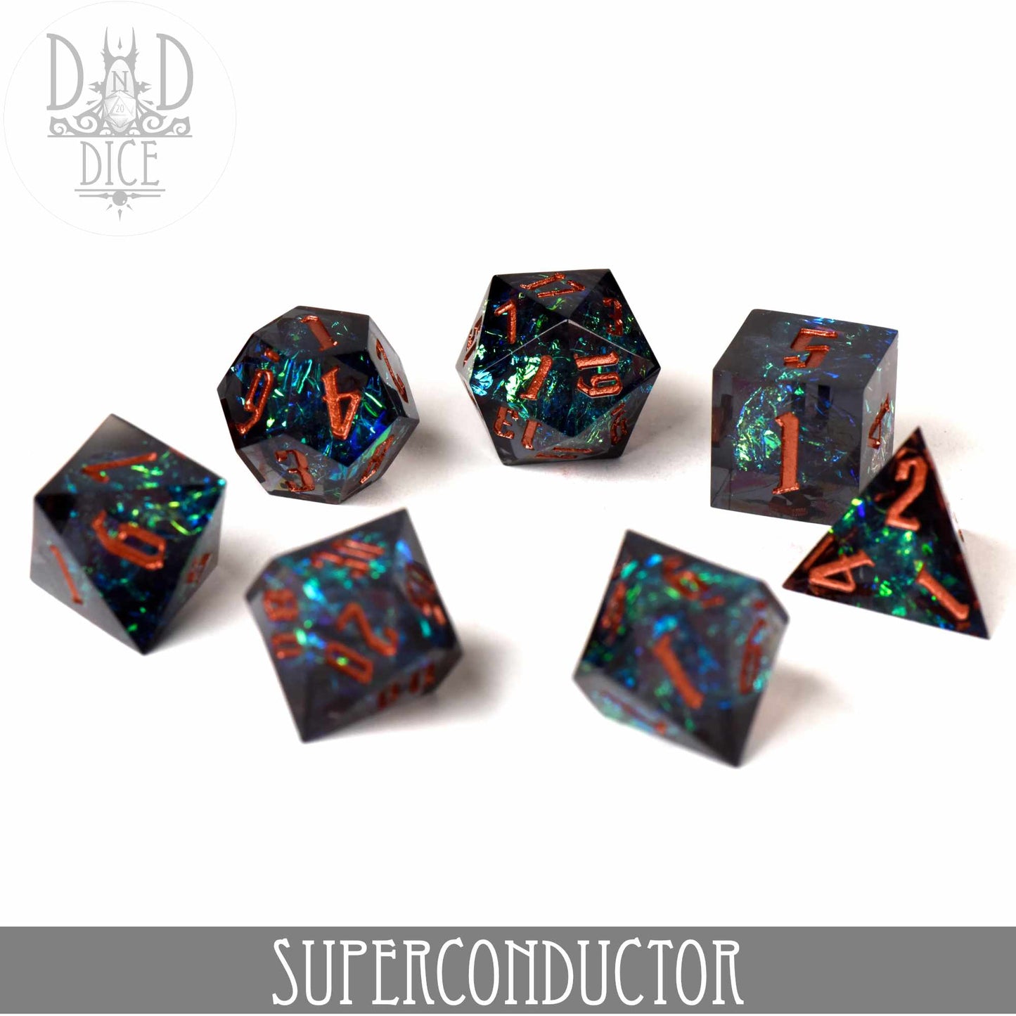 Superconductor Handmade Dice Set - Premium Dice Sets & Games from DND DICE - Just $35! Shop now at Game Crave Tournament Store