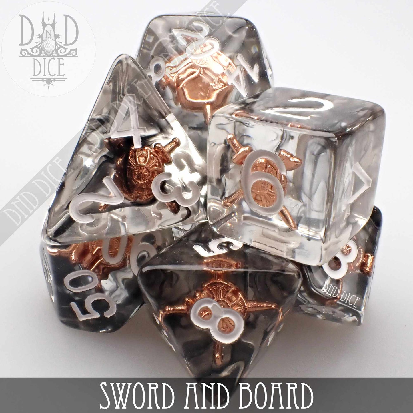 Sword and Board Dice Set - Premium Dice Sets & Games from DND DICE - Just $12! Shop now at Game Crave Tournament Store