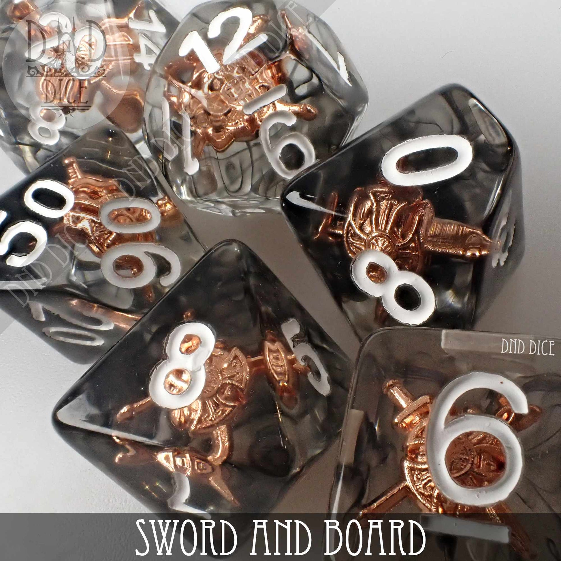 Sword and Board Dice Set - Premium Dice Sets & Games from DND DICE - Just $12! Shop now at Game Crave Tournament Store