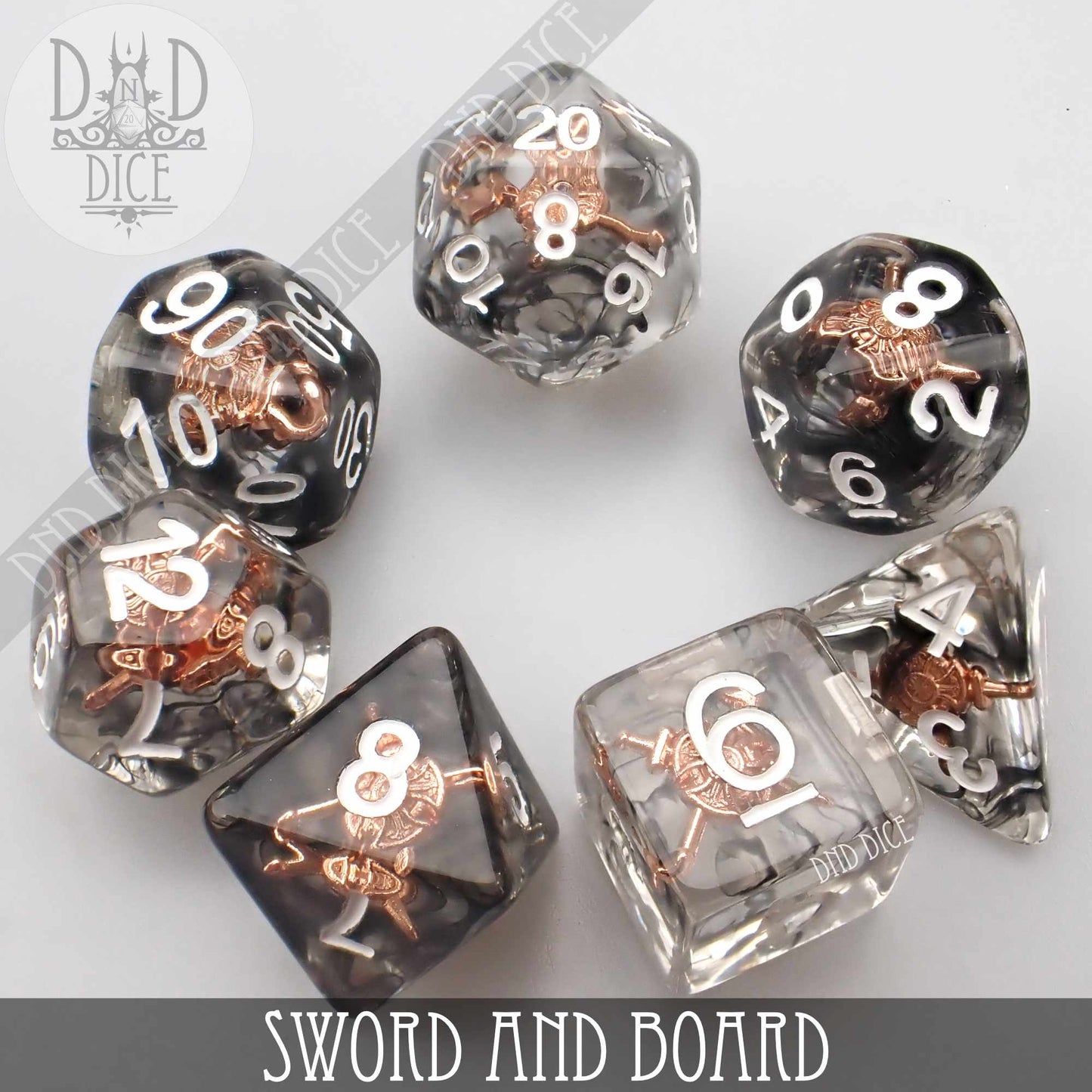 Sword and Board Dice Set - Premium Dice Sets & Games from DND DICE - Just $12! Shop now at Game Crave Tournament Store