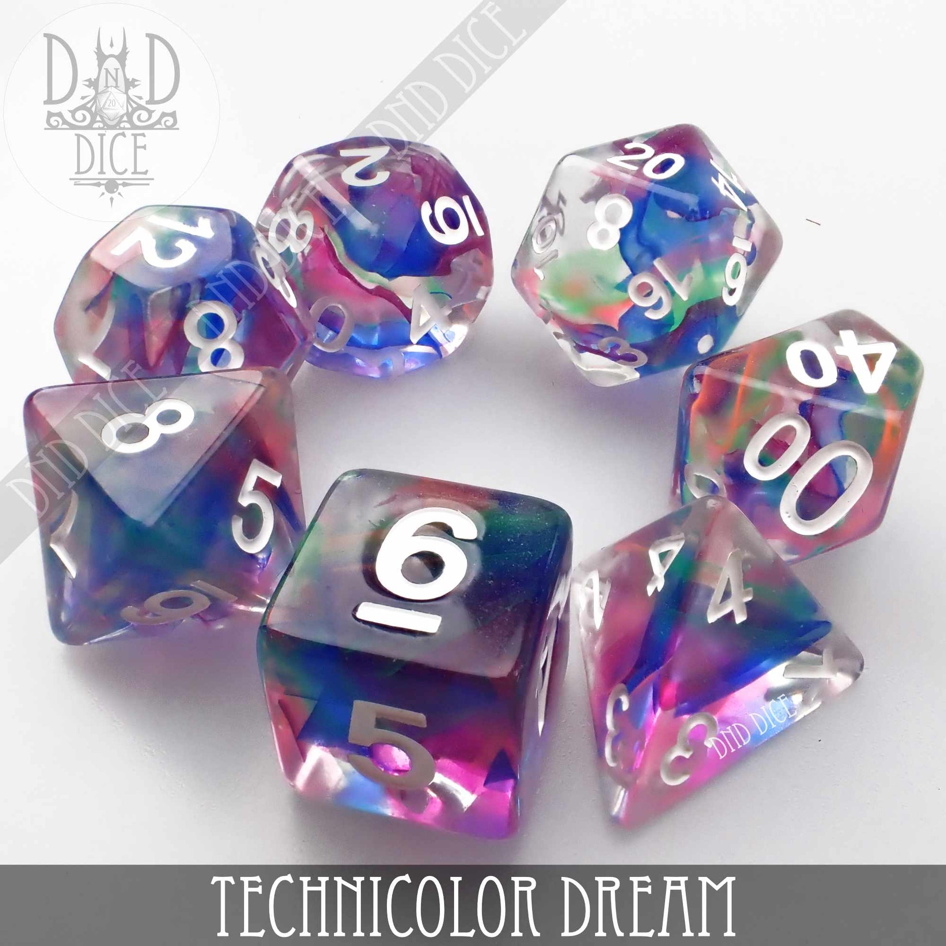 Technicolor Dream Dice Set - Premium Dice Sets & Games from DND DICE - Just $13! Shop now at Game Crave Tournament Store