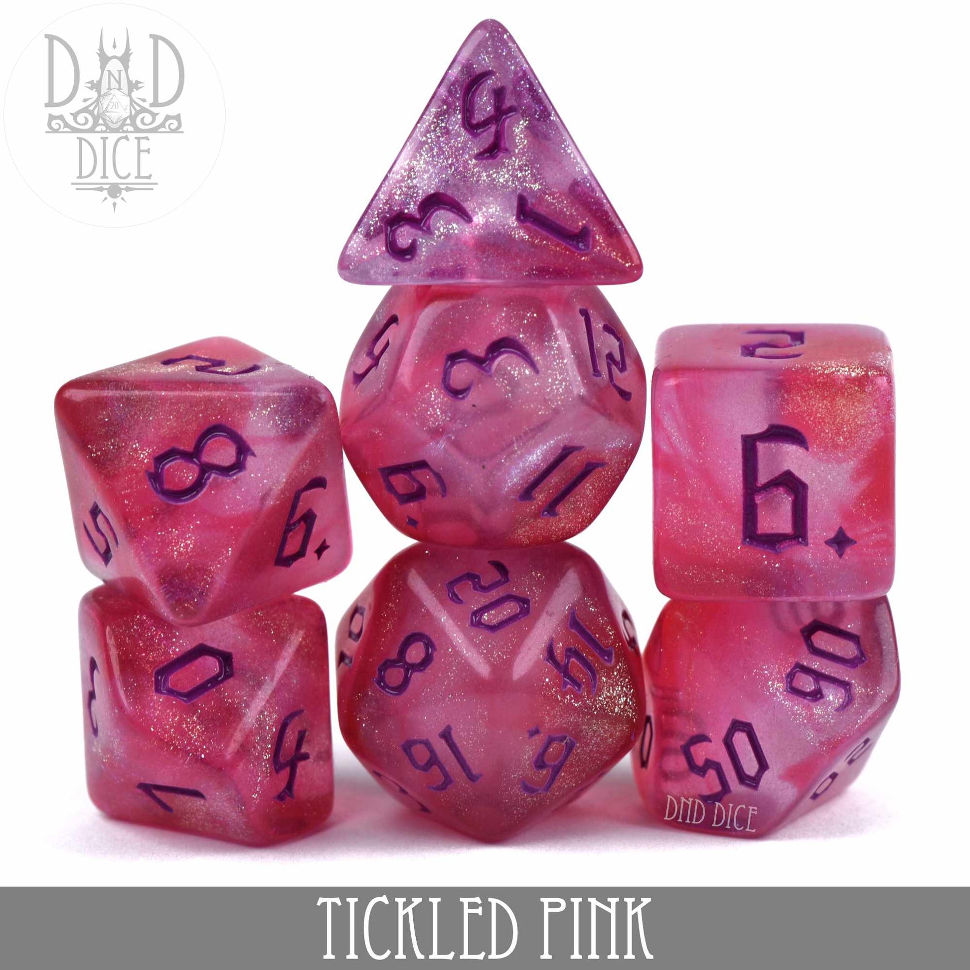 Tickled Pink Dice Set - Premium Dice Sets & Games from DND DICE - Just $8! Shop now at Game Crave Tournament Store