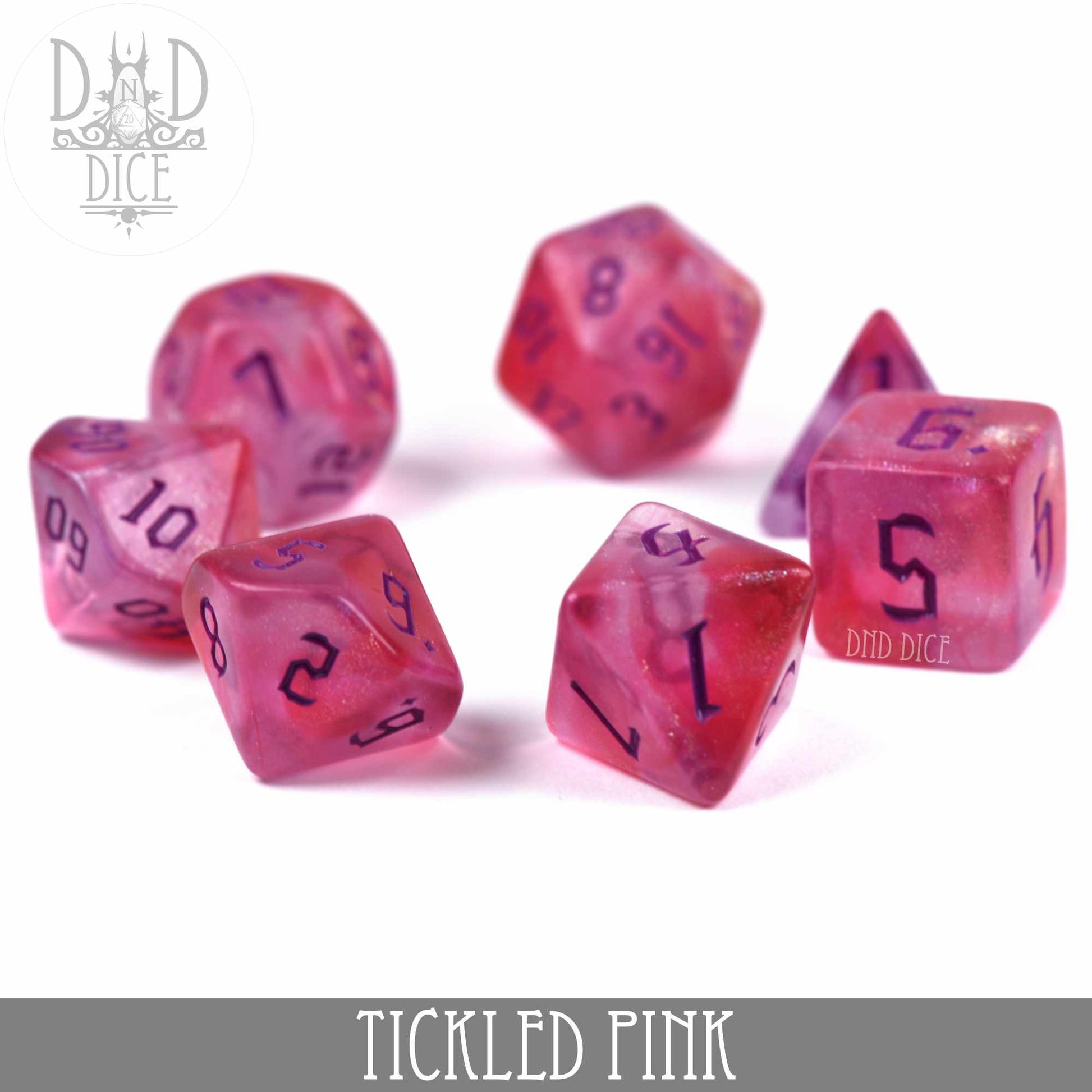 Tickled Pink Dice Set - Premium Dice Sets & Games from DND DICE - Just $8! Shop now at Game Crave Tournament Store