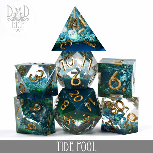 Tide Pool Handmade Dice Set - Premium Dice Sets & Games from DND DICE - Just $35! Shop now at Game Crave Tournament Store