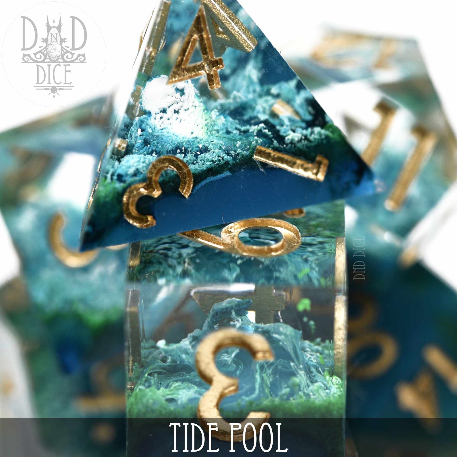 Tide Pool Handmade Dice Set - Premium Dice Sets & Games from DND DICE - Just $35! Shop now at Game Crave Tournament Store