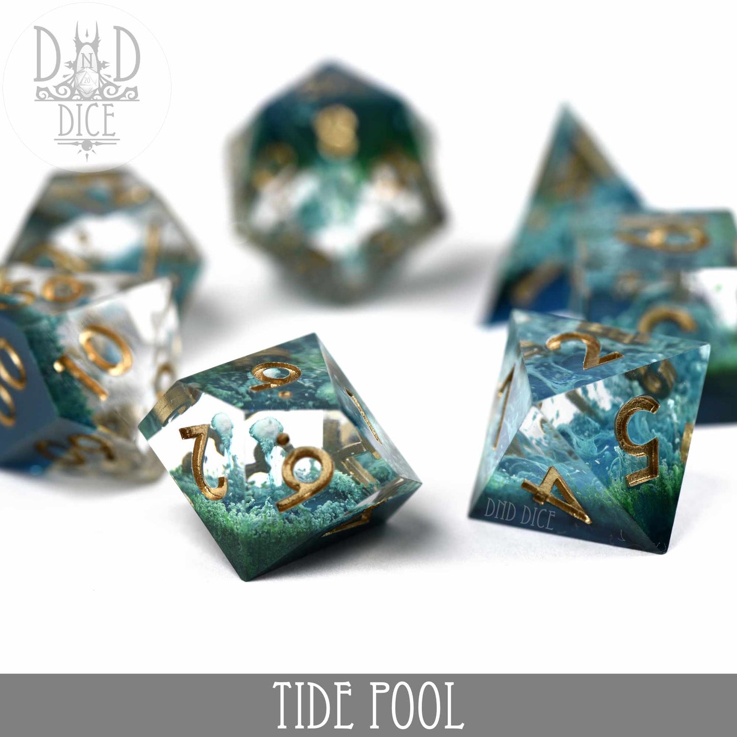 Tide Pool Handmade Dice Set - Premium Dice Sets & Games from DND DICE - Just $35! Shop now at Game Crave Tournament Store