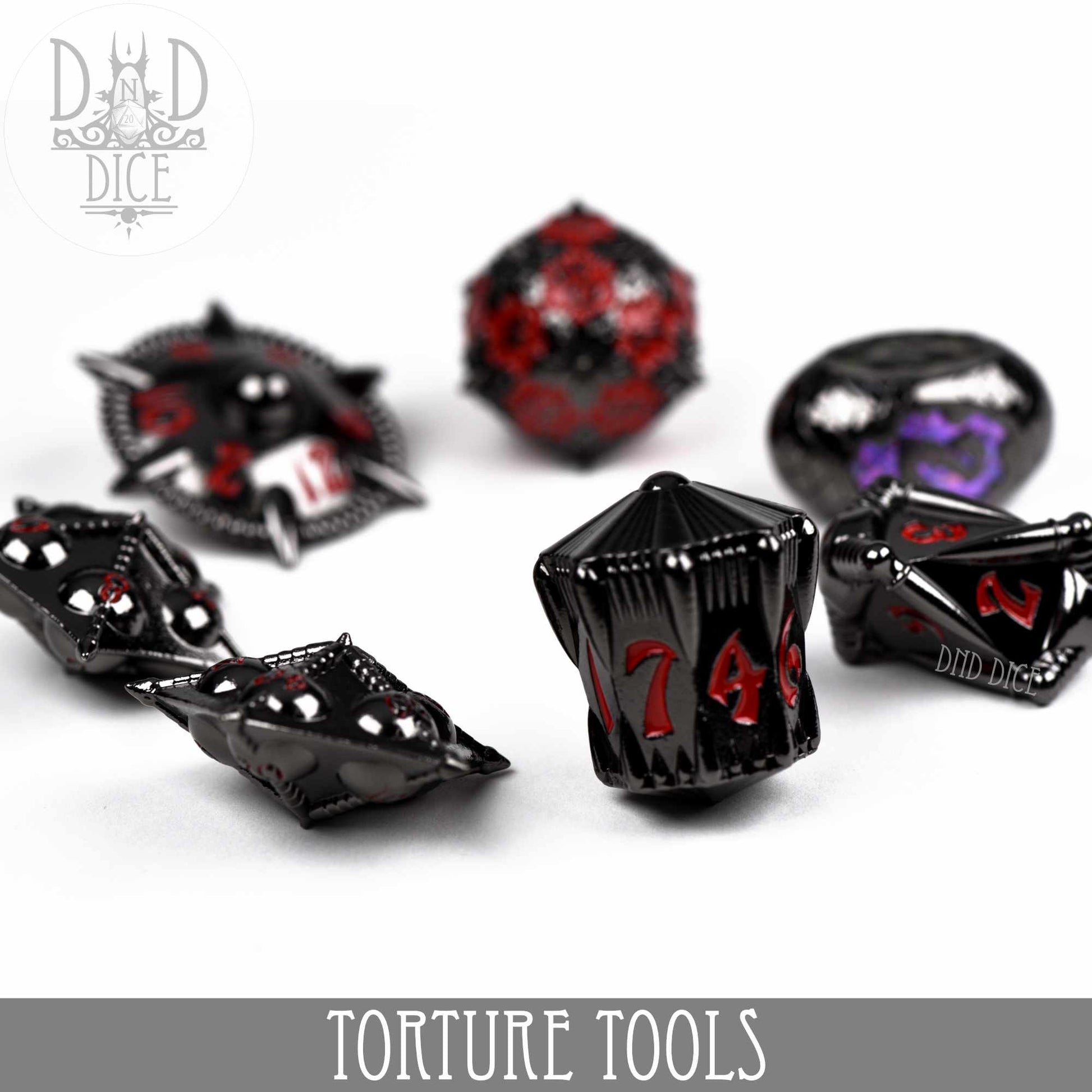 Torture Tools Red - Metal Dice Set - Premium Dice Sets & Games from DND DICE - Just $32! Shop now at Game Crave Tournament Store