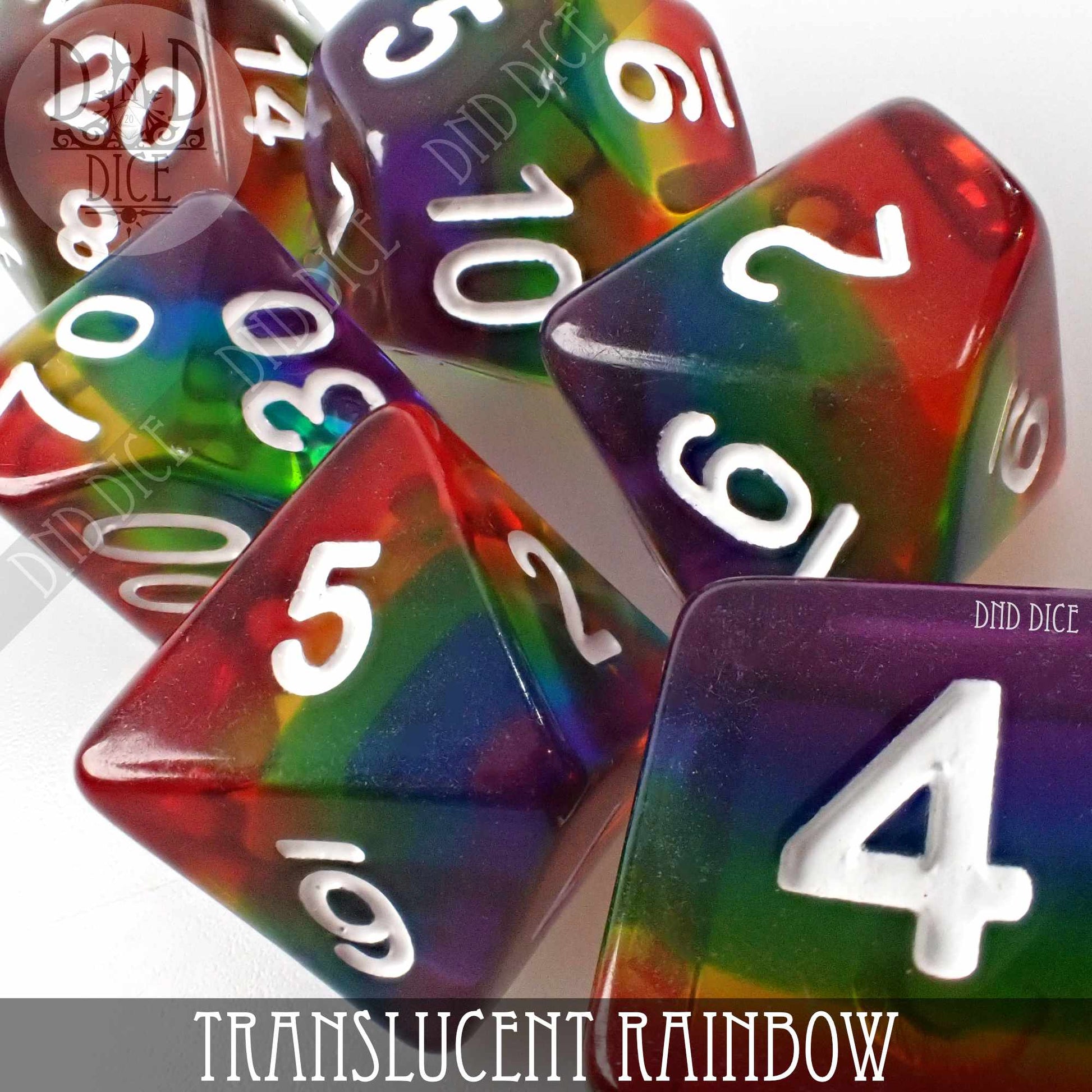 Translucent Rainbow Dice Set - Premium Dice Sets & Games from DND DICE - Just $12! Shop now at Game Crave Tournament Store