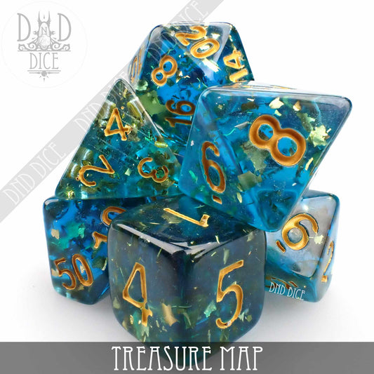 Treasure Map Dice Set - Premium Dice Sets & Games from DND DICE - Just $12! Shop now at Game Crave Tournament Store