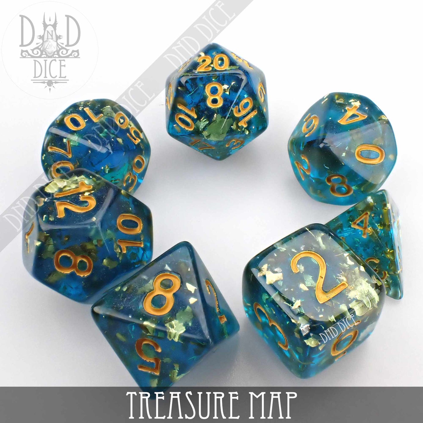 Treasure Map Dice Set - Premium Dice Sets & Games from DND DICE - Just $12! Shop now at Game Crave Tournament Store