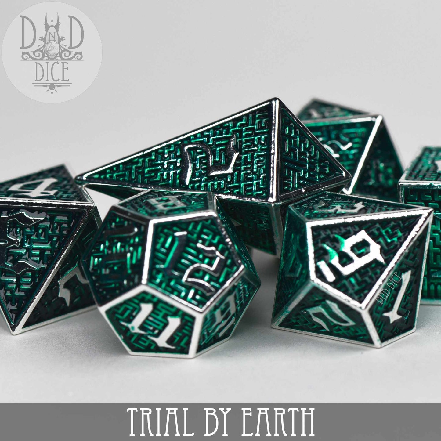 Trial By Earth Metal Dice Set - Premium Dice Sets & Games from DND DICE - Just $32! Shop now at Game Crave Tournament Store