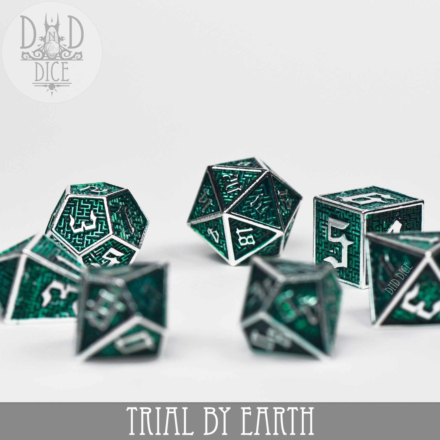 Trial By Earth Metal Dice Set - Premium Dice Sets & Games from DND DICE - Just $32! Shop now at Game Crave Tournament Store