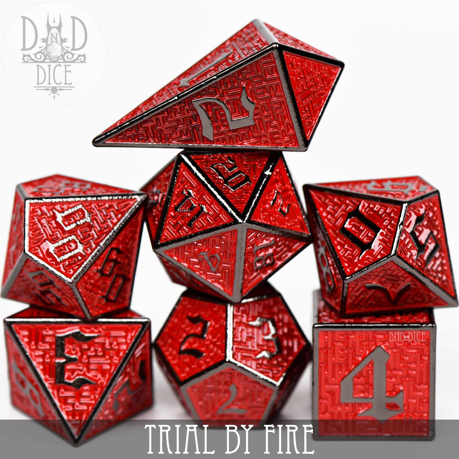 Trial By Fire Metal Dice Set - Premium Dice Sets & Games from DND DICE - Just $32! Shop now at Game Crave Tournament Store