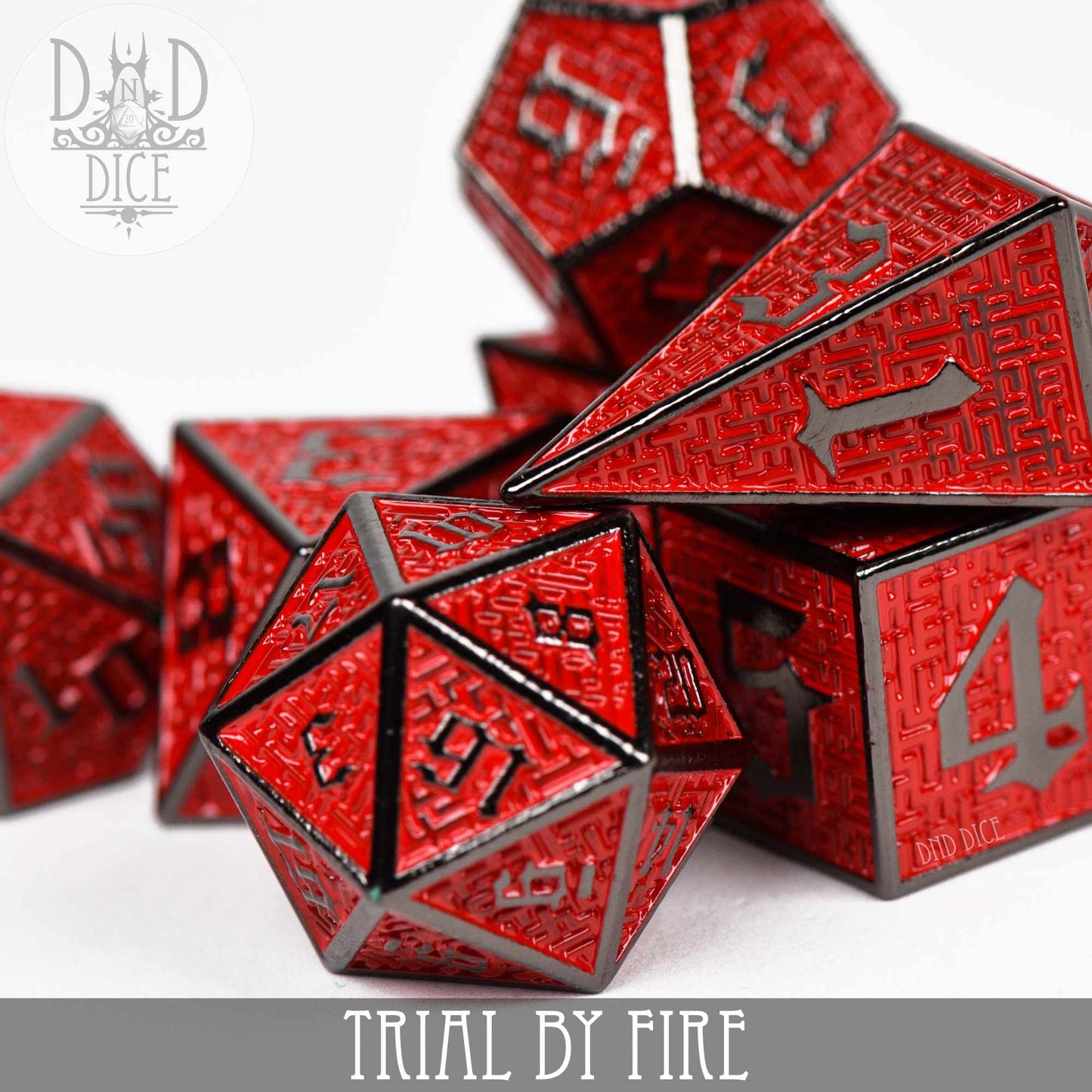 Trial By Fire Metal Dice Set - Premium Dice Sets & Games from DND DICE - Just $32! Shop now at Game Crave Tournament Store