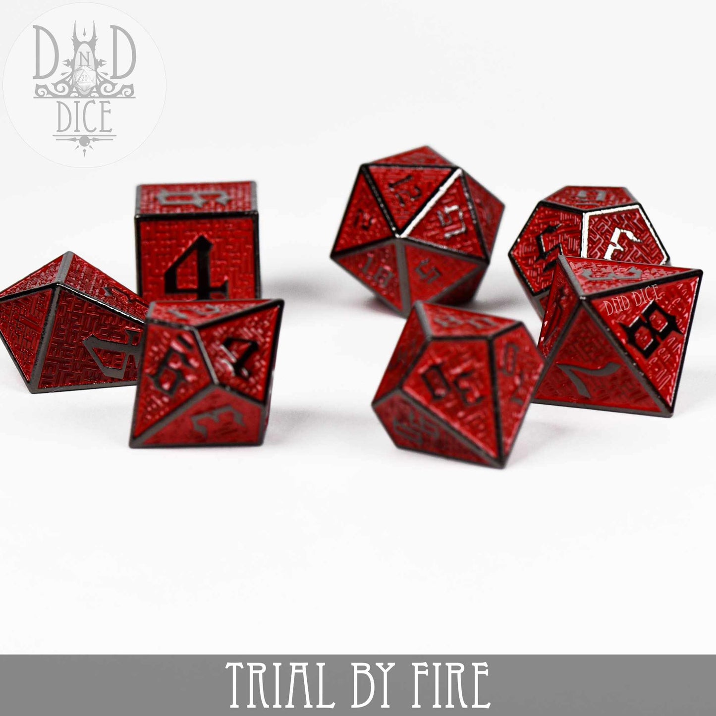 Trial By Fire Metal Dice Set - Premium Dice Sets & Games from DND DICE - Just $32! Shop now at Game Crave Tournament Store