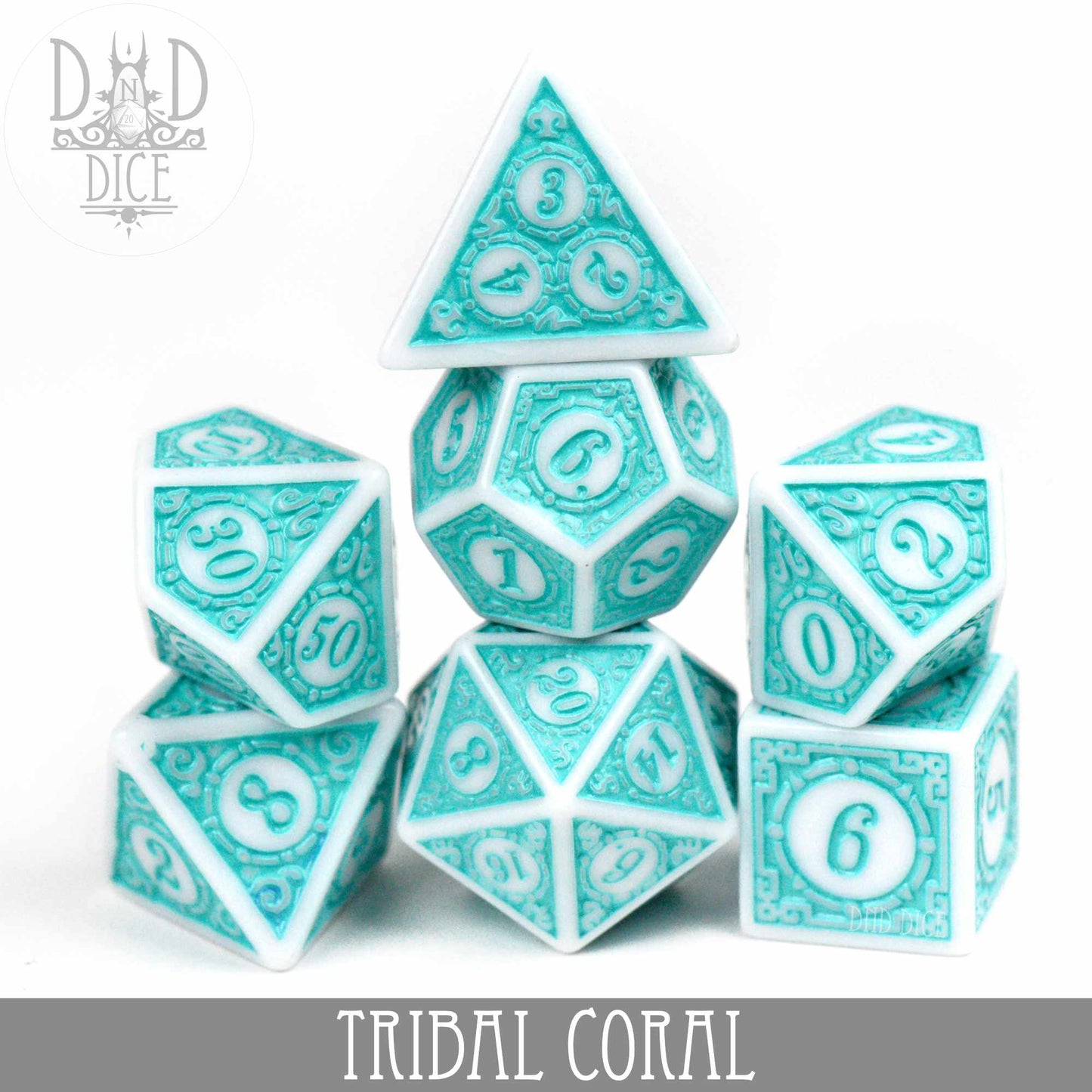 Tribal Coral Dice Set - Premium Dice Sets & Games from DND DICE - Just $7! Shop now at Game Crave Tournament Store