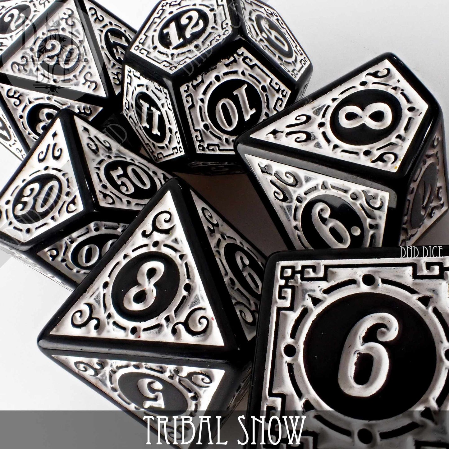 Tribal Snow Dice Set - Premium Dice Sets & Games from DND DICE - Just $7! Shop now at Game Crave Tournament Store