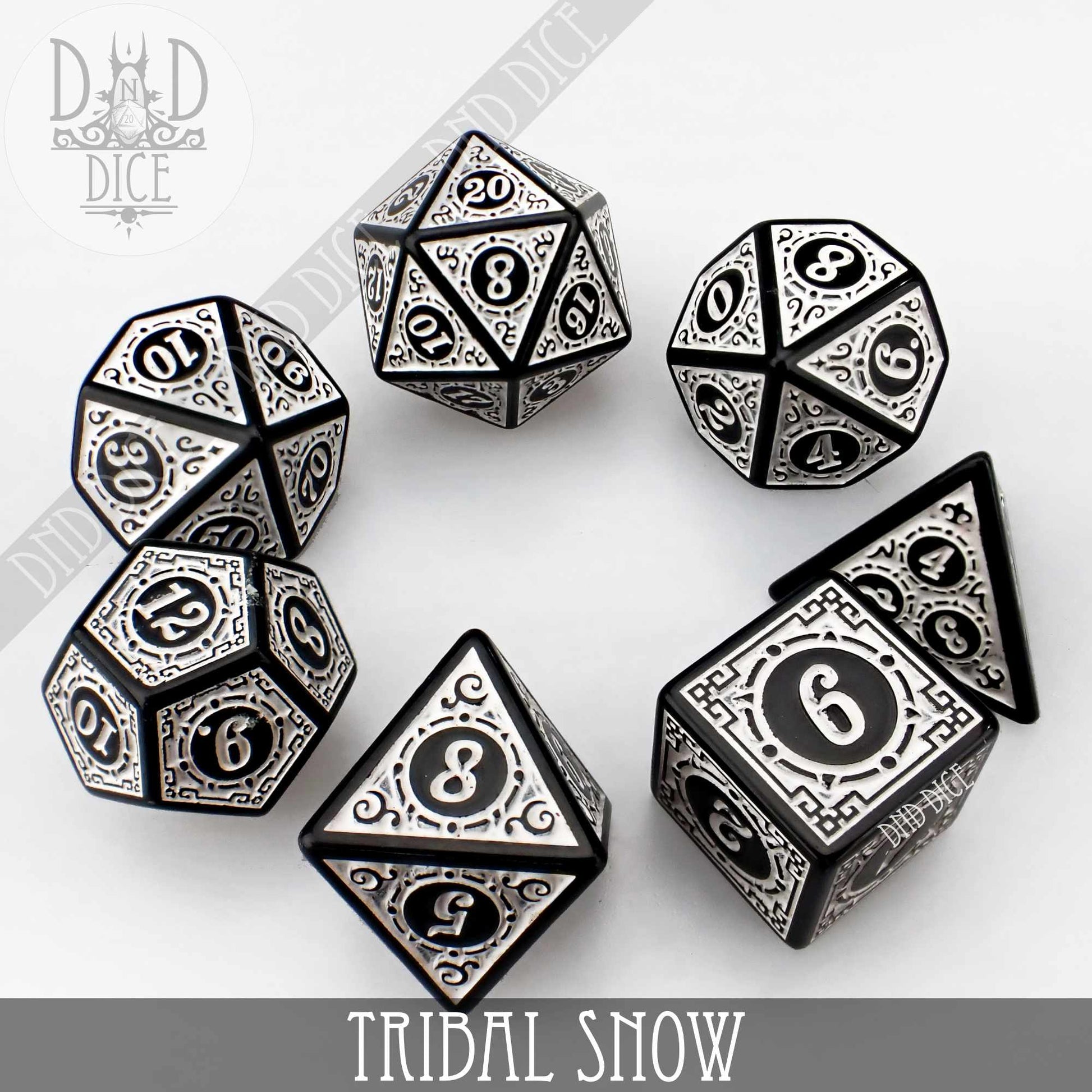 Tribal Snow Dice Set - Premium Dice Sets & Games from DND DICE - Just $7! Shop now at Game Crave Tournament Store