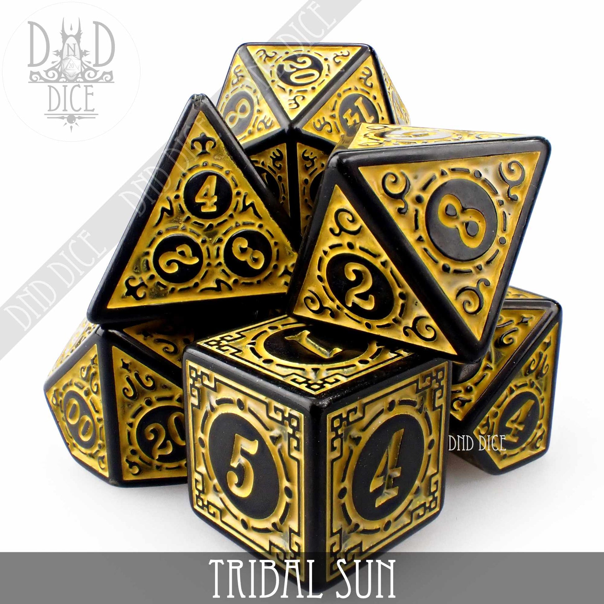 Tribal Sun Dice Set - Premium Dice Sets & Games from DND DICE - Just $7! Shop now at Game Crave Tournament Store