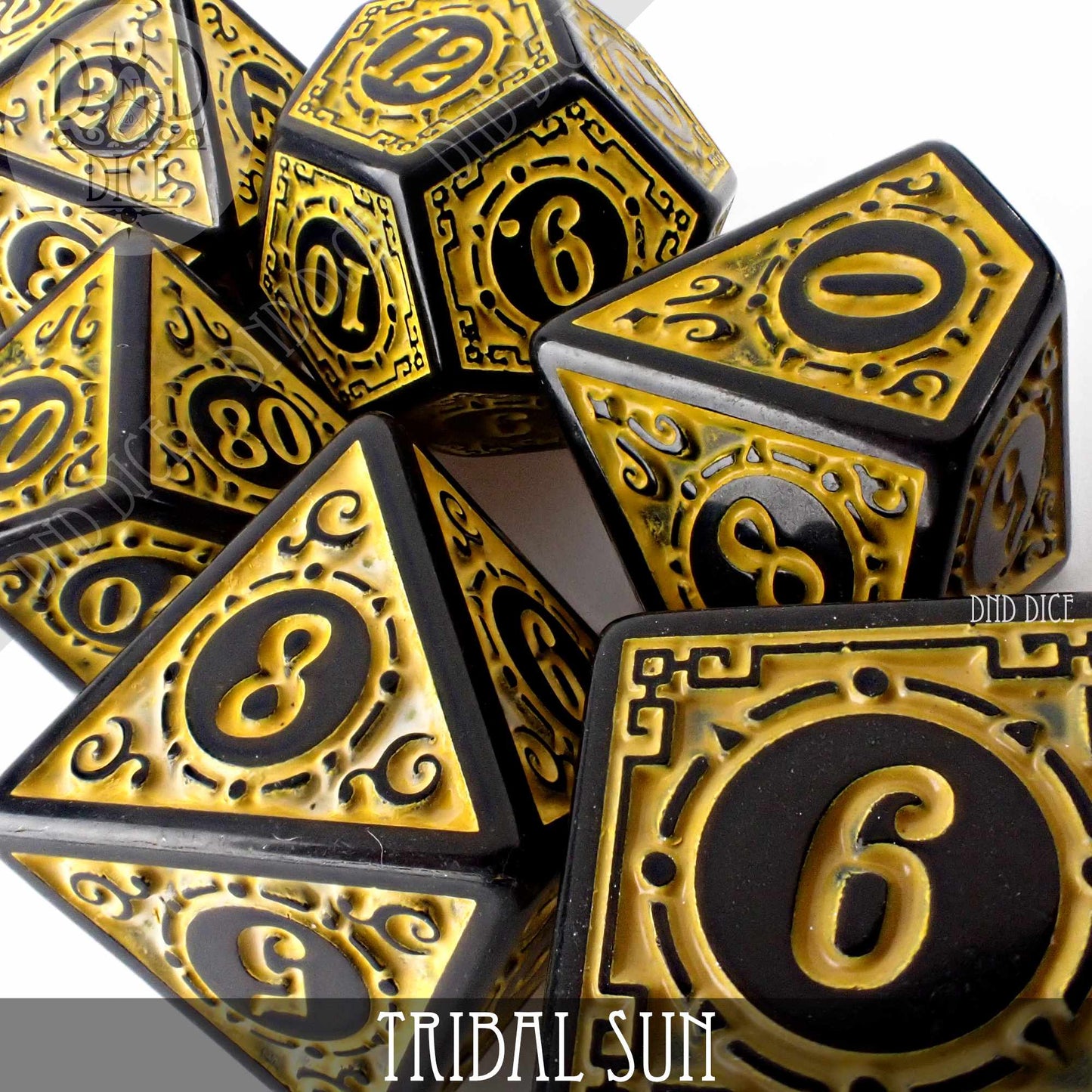 Tribal Sun Dice Set - Premium Dice Sets & Games from DND DICE - Just $7! Shop now at Game Crave Tournament Store