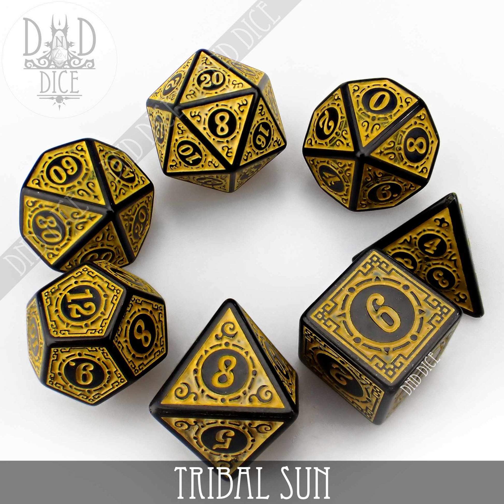 Tribal Sun Dice Set - Premium Dice Sets & Games from DND DICE - Just $7! Shop now at Game Crave Tournament Store