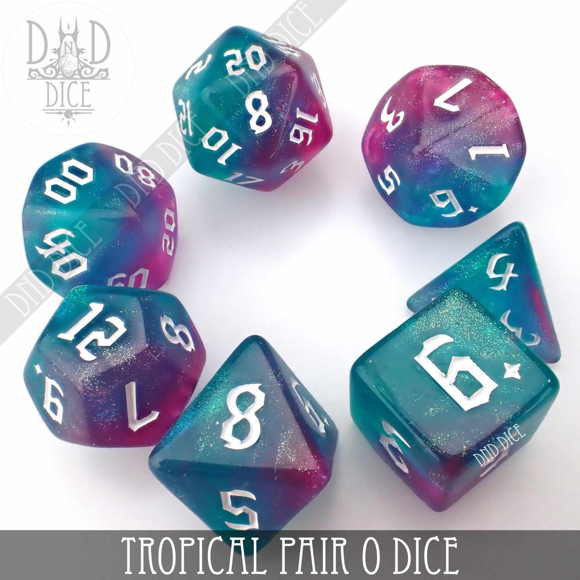 Tropical Pair O Dice Set - Premium Dice Sets & Games from DND DICE - Just $7! Shop now at Game Crave Tournament Store