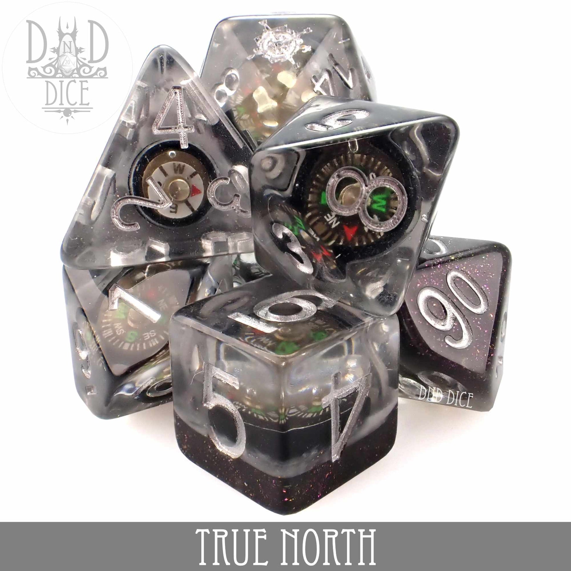 True North Dice Set (Real Compass) - Premium Dice Sets & Games from DND DICE - Just $16! Shop now at Game Crave Tournament Store