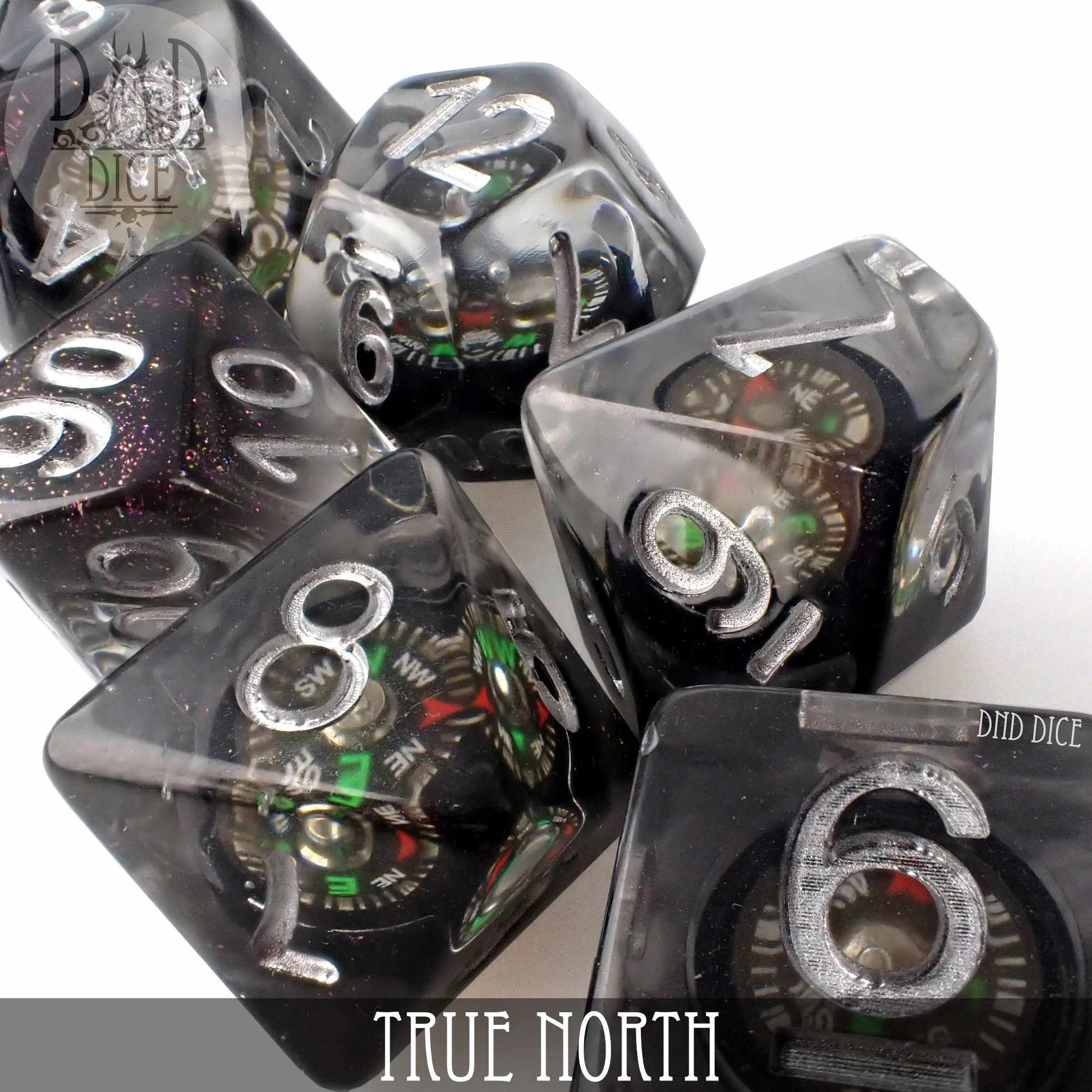 True North Dice Set (Real Compass) - Premium Dice Sets & Games from DND DICE - Just $16! Shop now at Game Crave Tournament Store