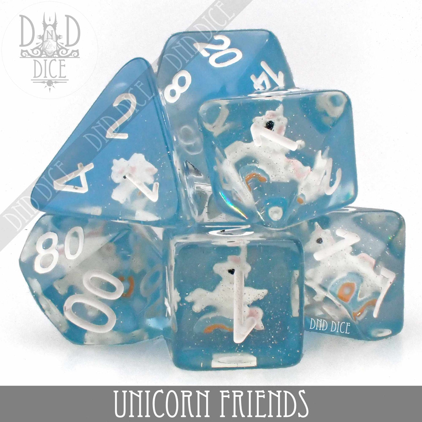 Unicorn Friends Dice Set - Premium Dice Sets & Games from DND DICE - Just $15! Shop now at Game Crave Tournament Store